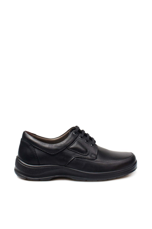 Men's Black Lace-Up Shoes with Cushioned Sole