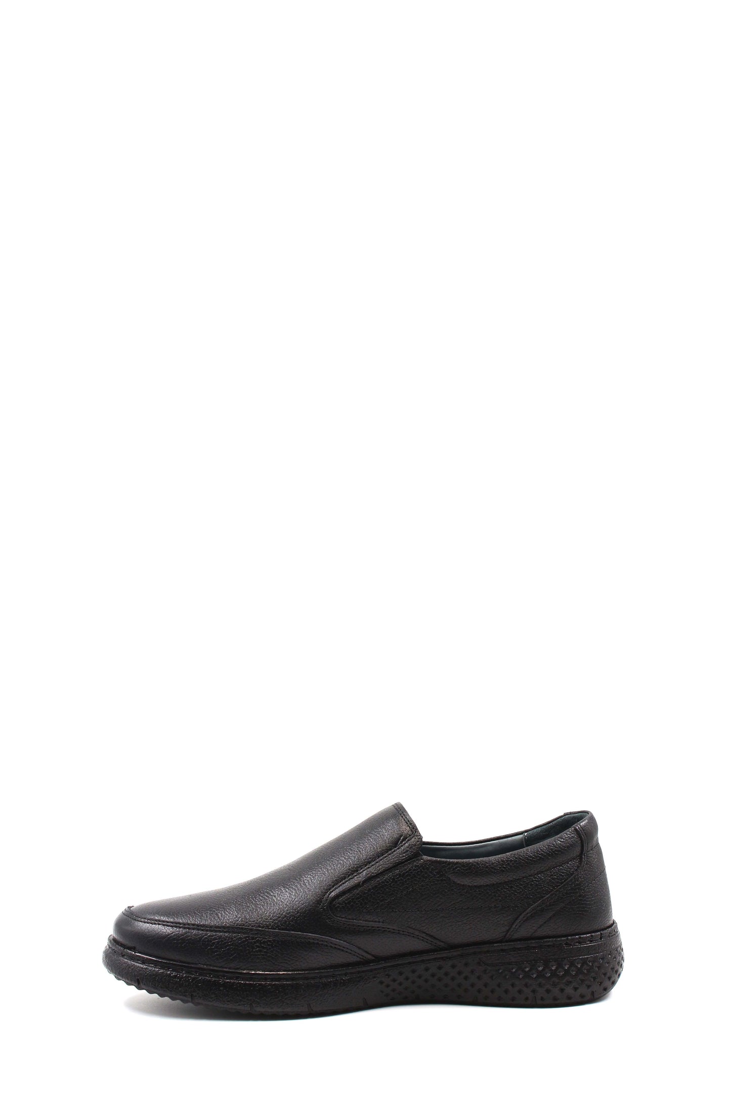 KOALA SYDNEY Men's Black Leather Slip-On Shoes with Cushioned Sole