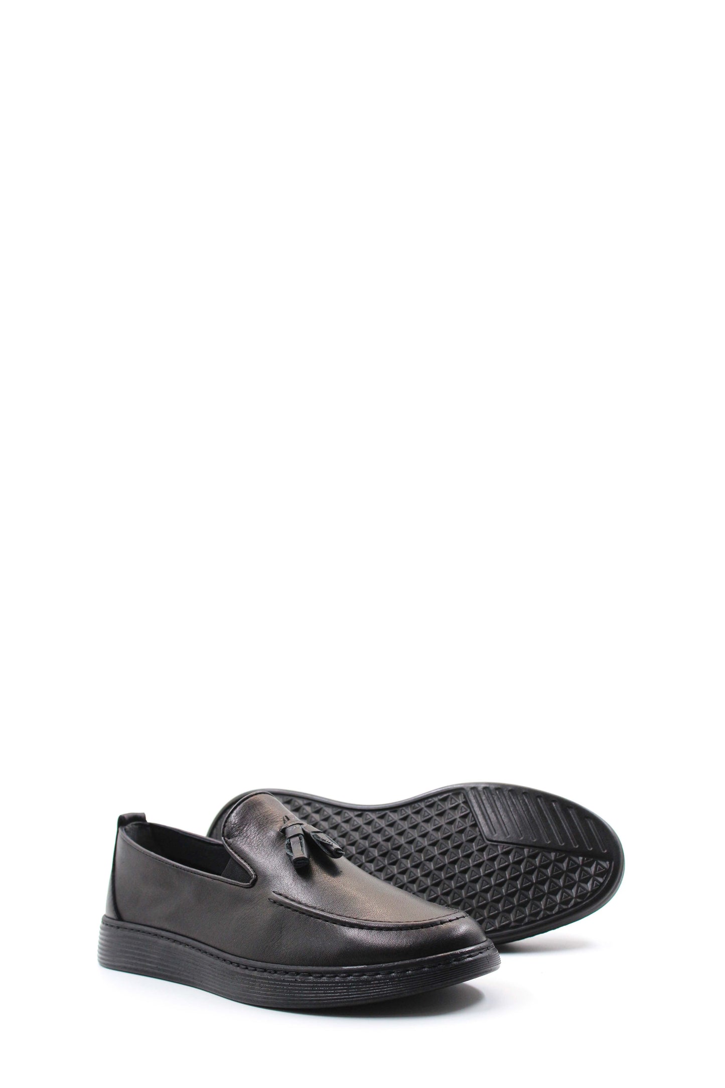 Black Tassel Slip-Ons-Wessi