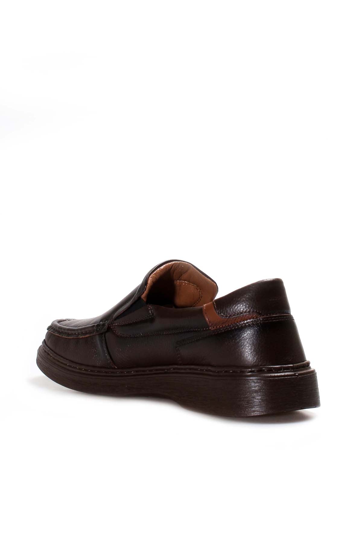 Men's Black Leather Cushioned Slip-On Loafers