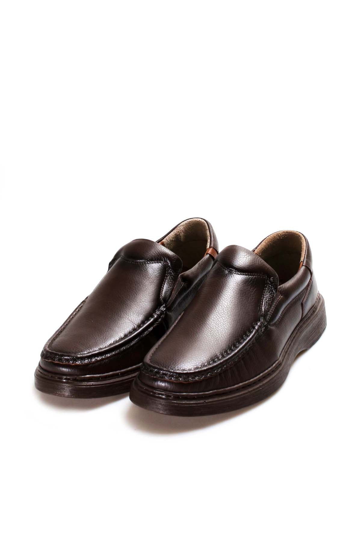 Men's Black Leather Cushioned Slip-On Loafers