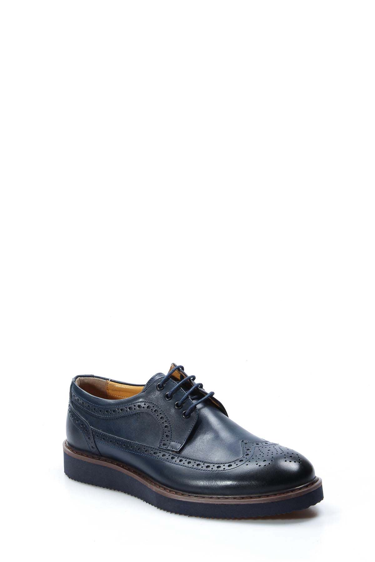 KOALA SYDNEY Men's Navy Blue Brogue Leather Shoes -