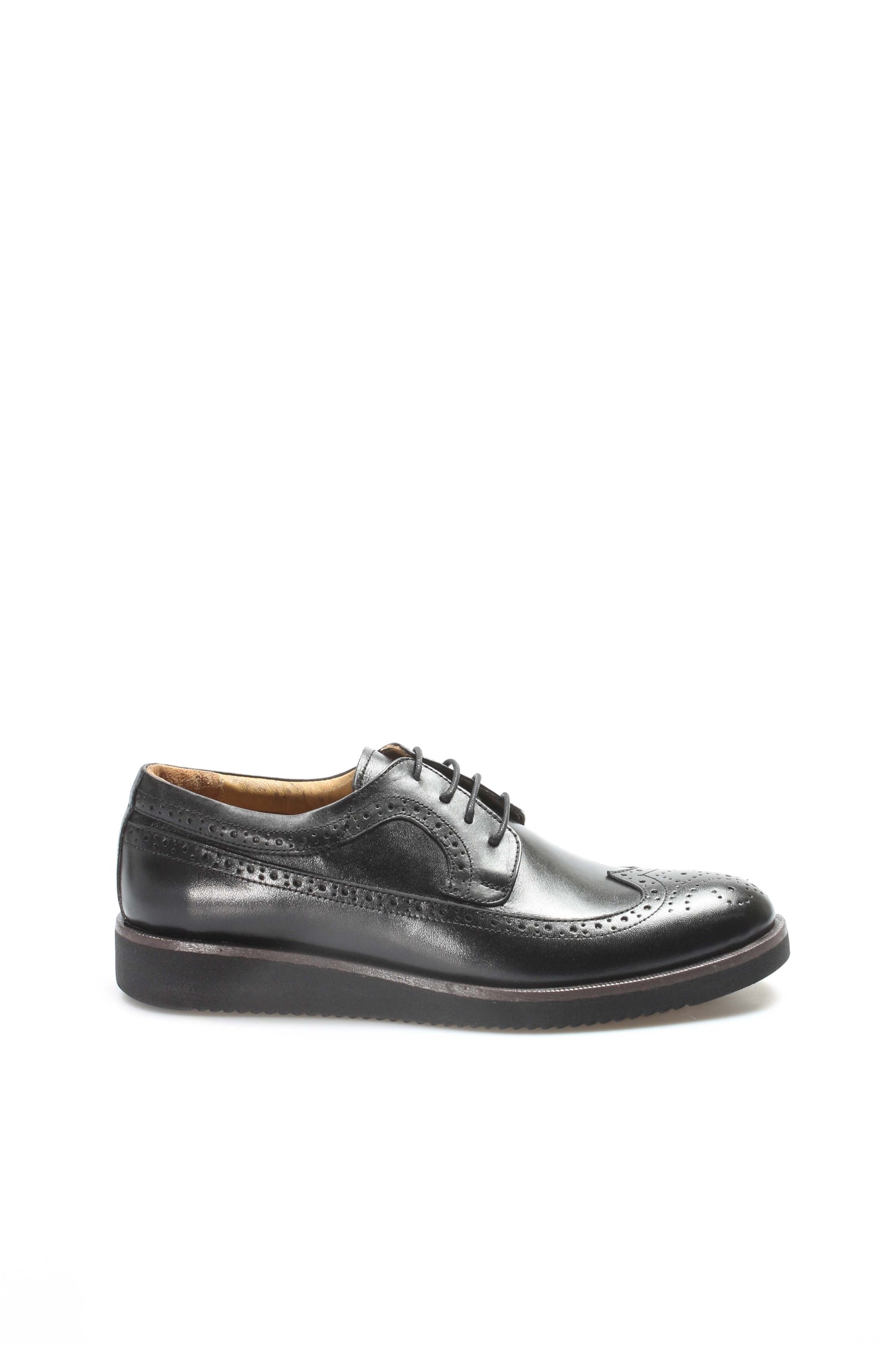 KOALA SYDNEY Men's Black Leather Brogue Dress Shoes