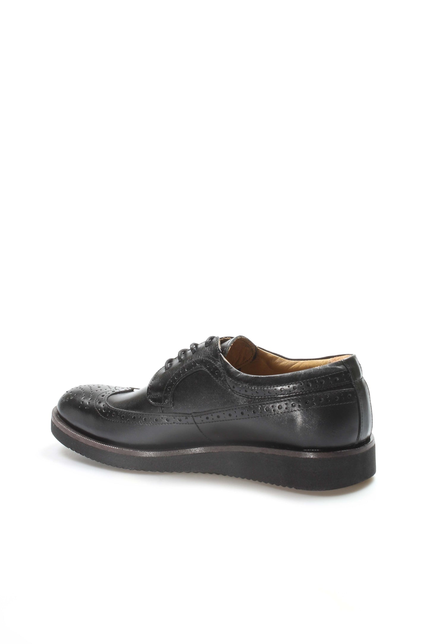 KOALA SYDNEY Men's Black Leather Brogue Dress Shoes
