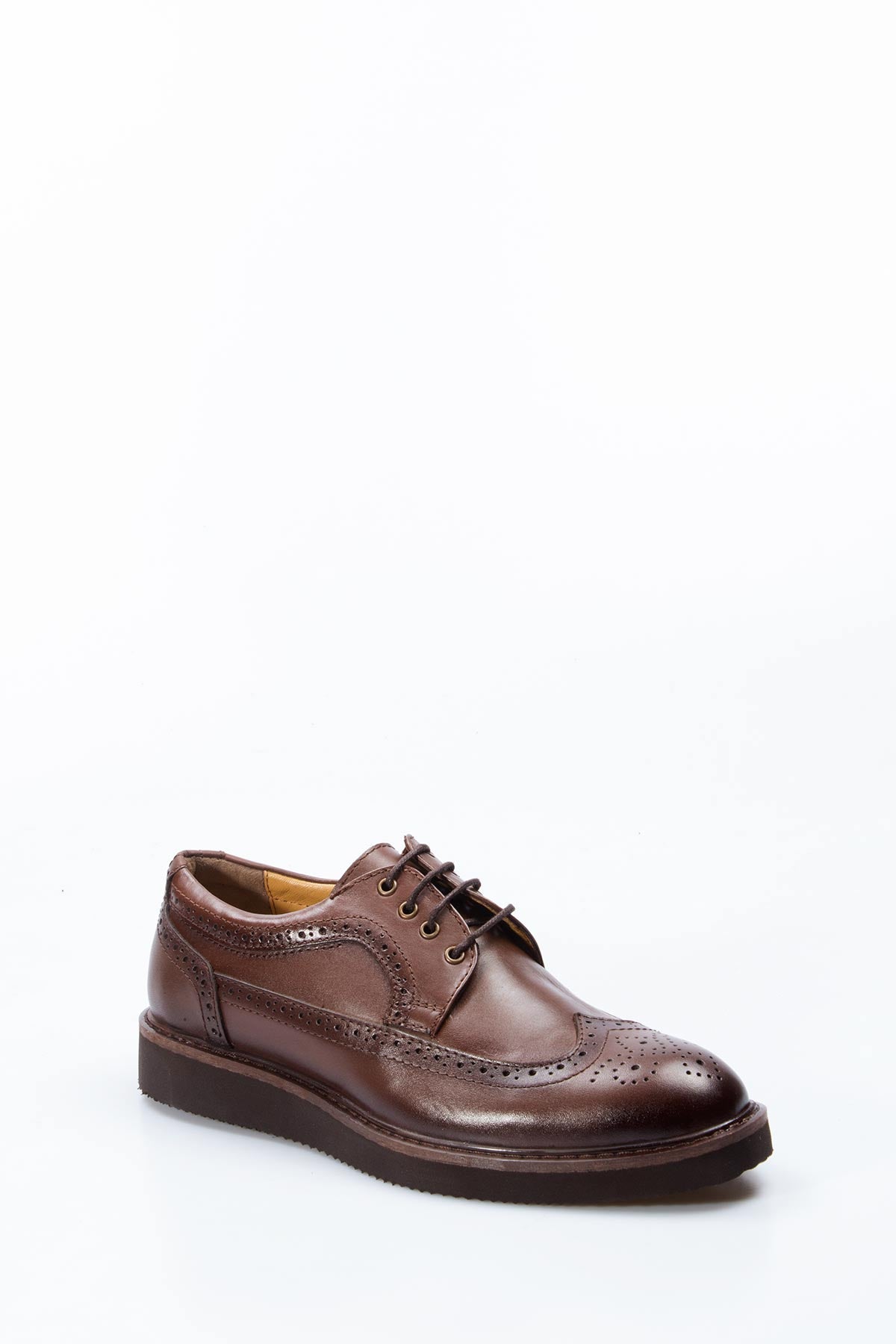 Men's Brown Brogue Leather Shoes
