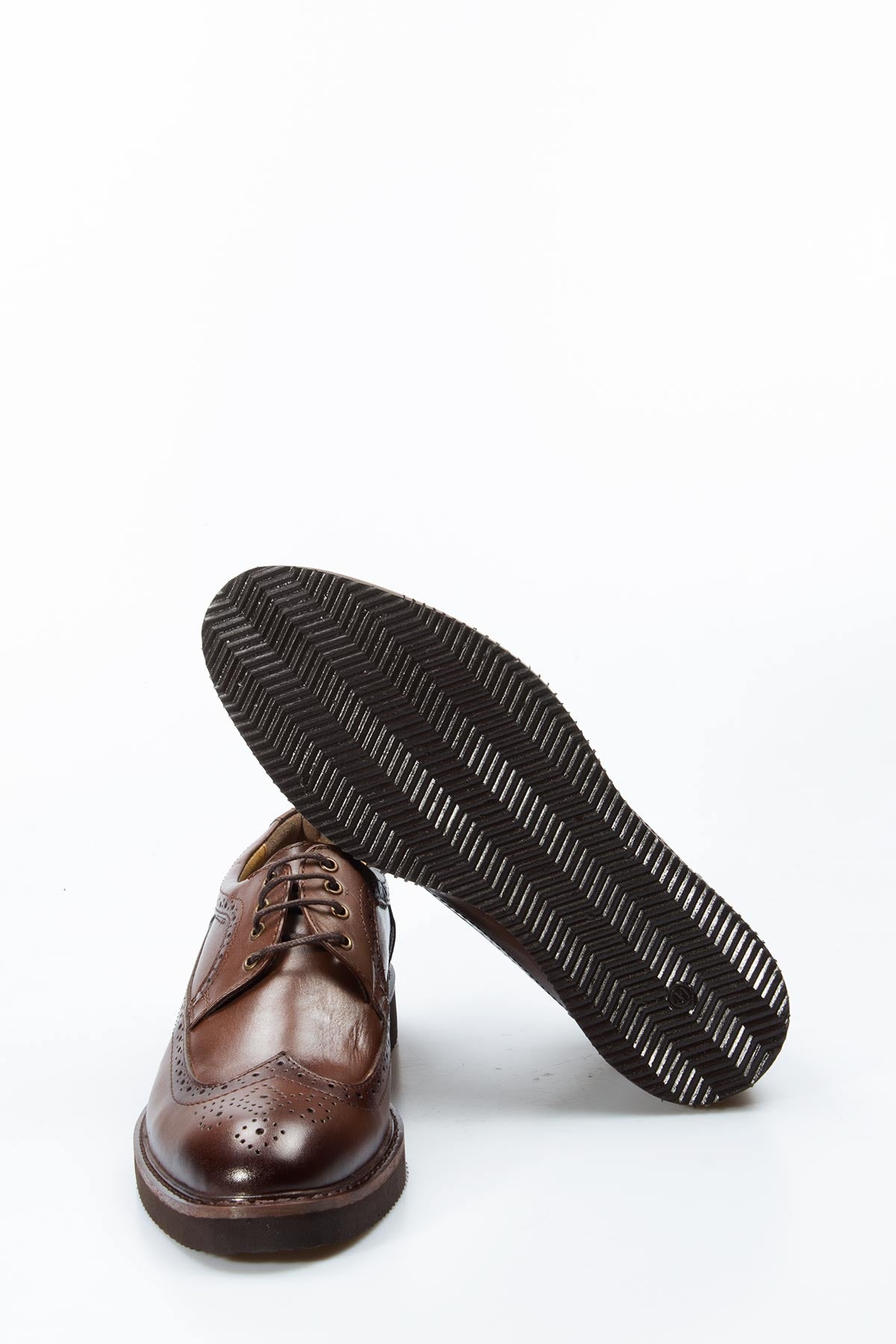 Men's Brown Brogue Leather Shoes