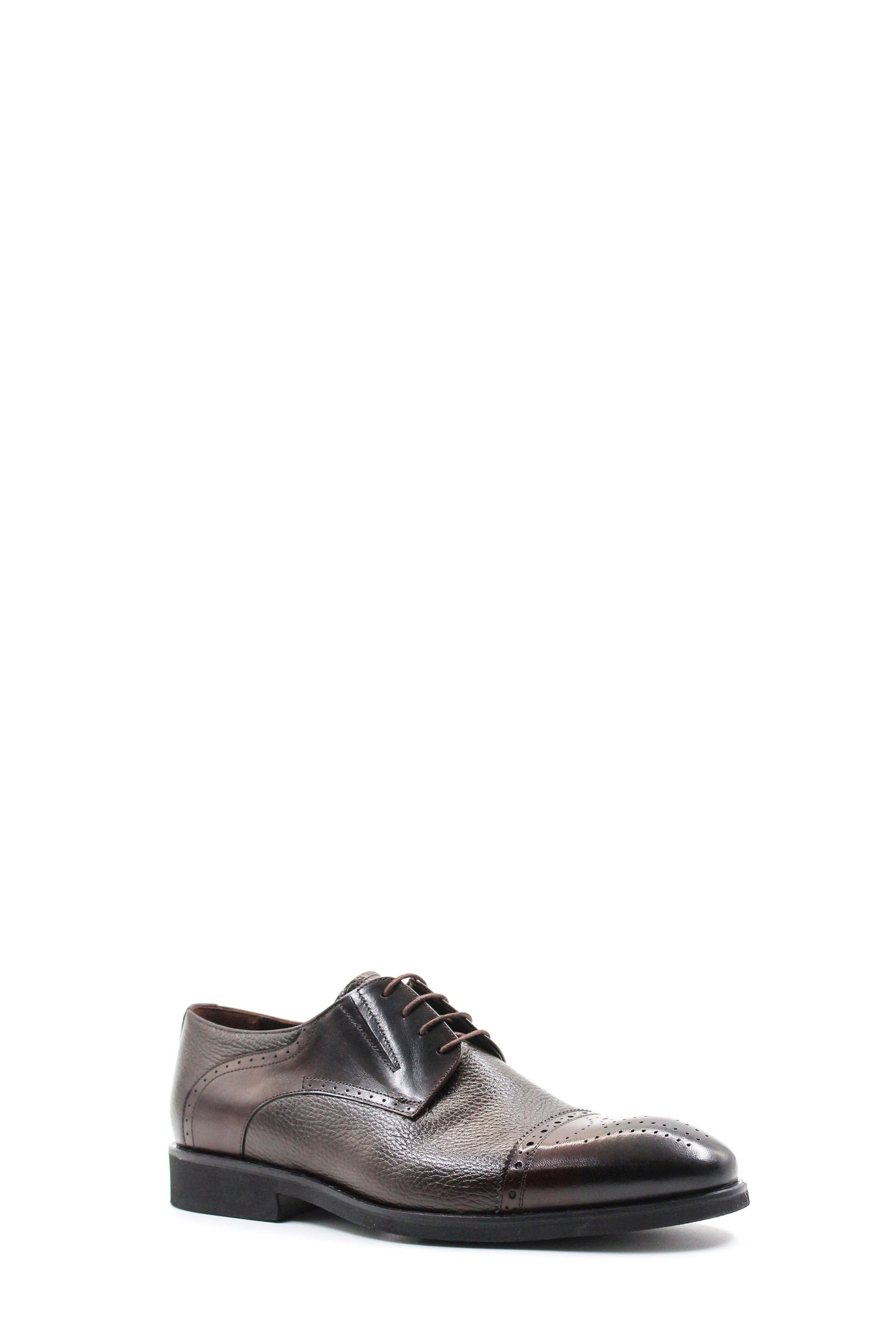 Men's Elegant Brown Brogue Leather Dress Shoes - Wessi