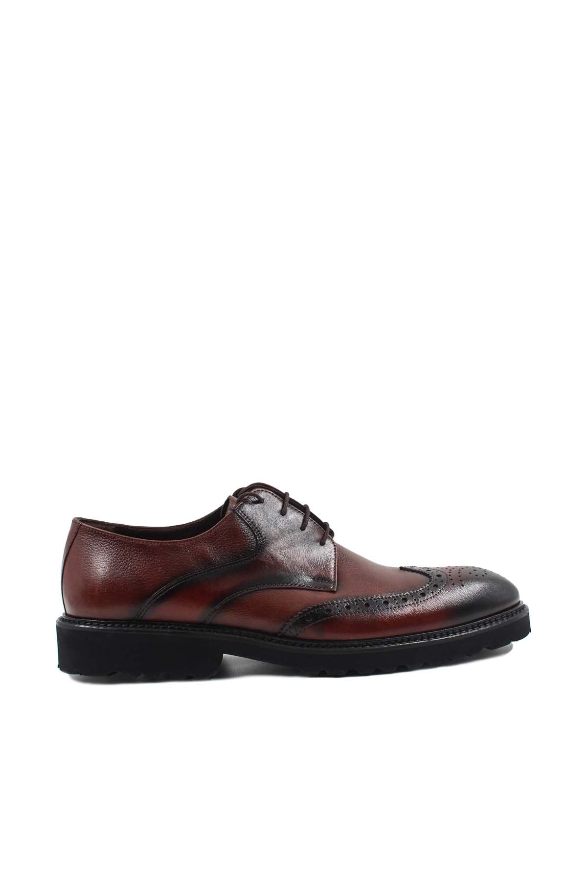 KOALA SYDNEY Men's Brown Leather Brogue Dress Shoes
