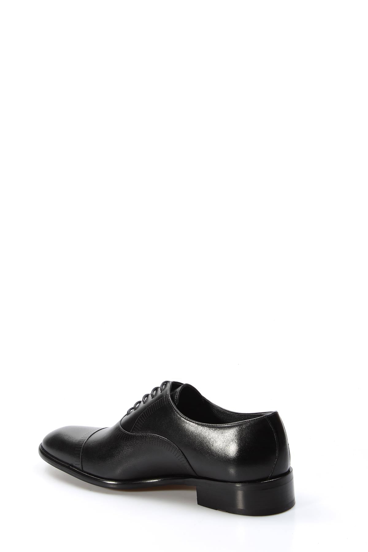KOALA SYDNEY Men's Black Leather Cap-Toe Oxford Shoes