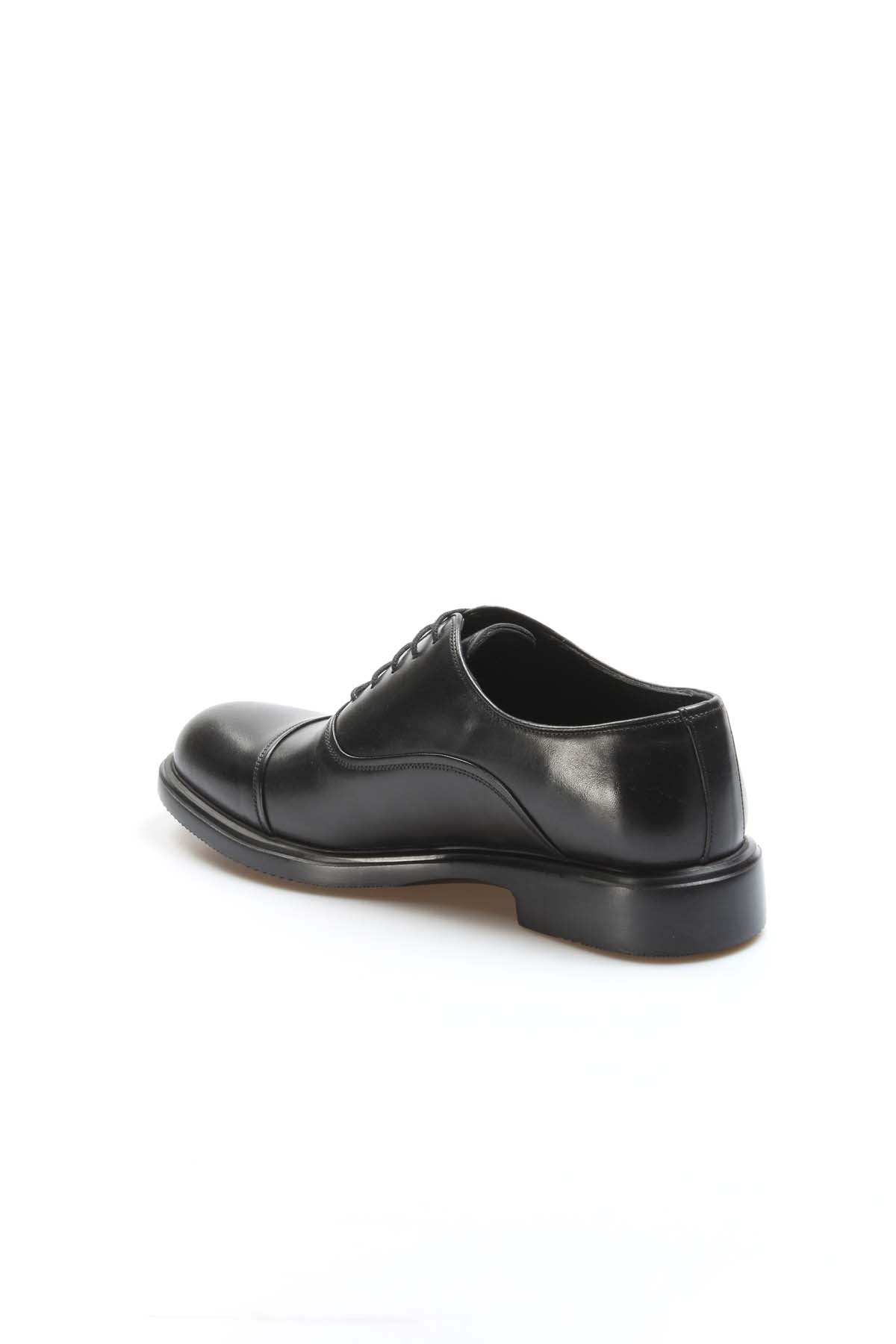KOALA SYDNEY Men's Black Leather Cap-Toe Oxford Dress Shoes
