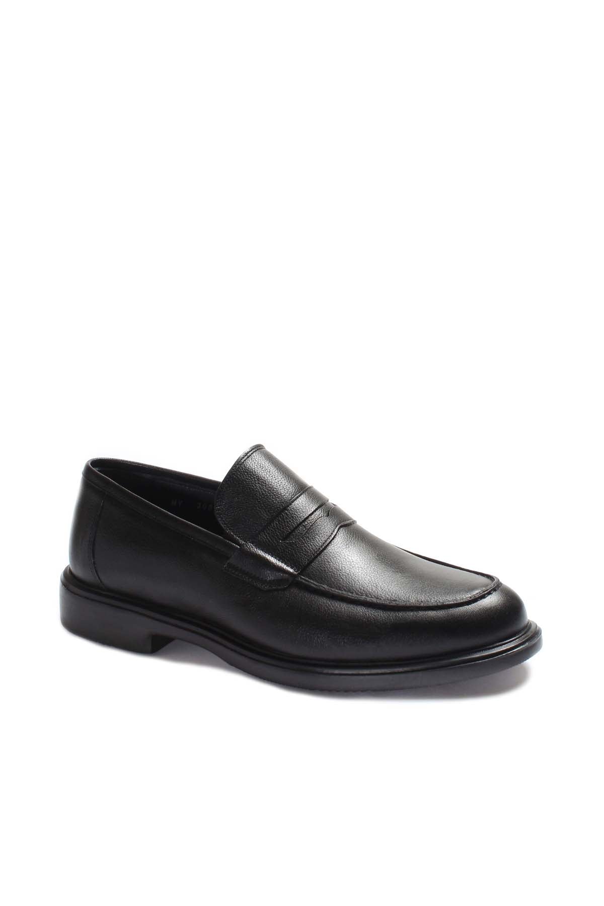 KOALA SYDNEY Men's Black Leather Penny Loafers-Wessi