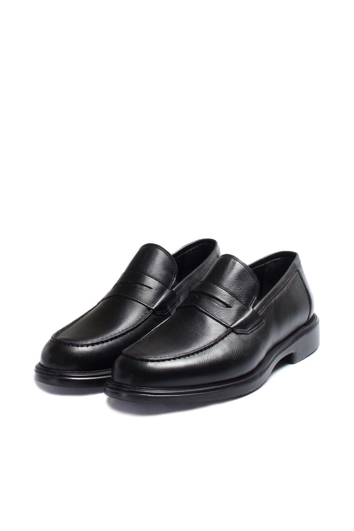 KOALA SYDNEY Men's Black Leather Penny Loafers-Wessi