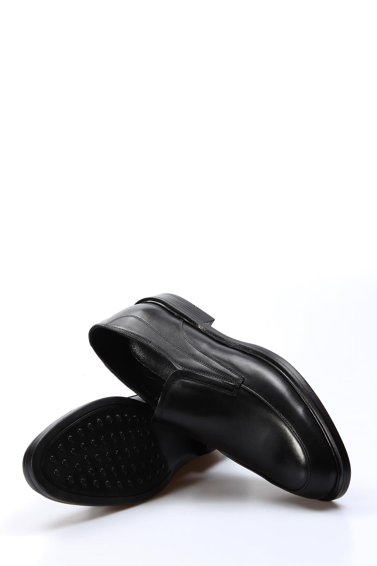 KOALA SYDNEY Men's Black Leather Loafers with Cushioned Insole and Sleek Design