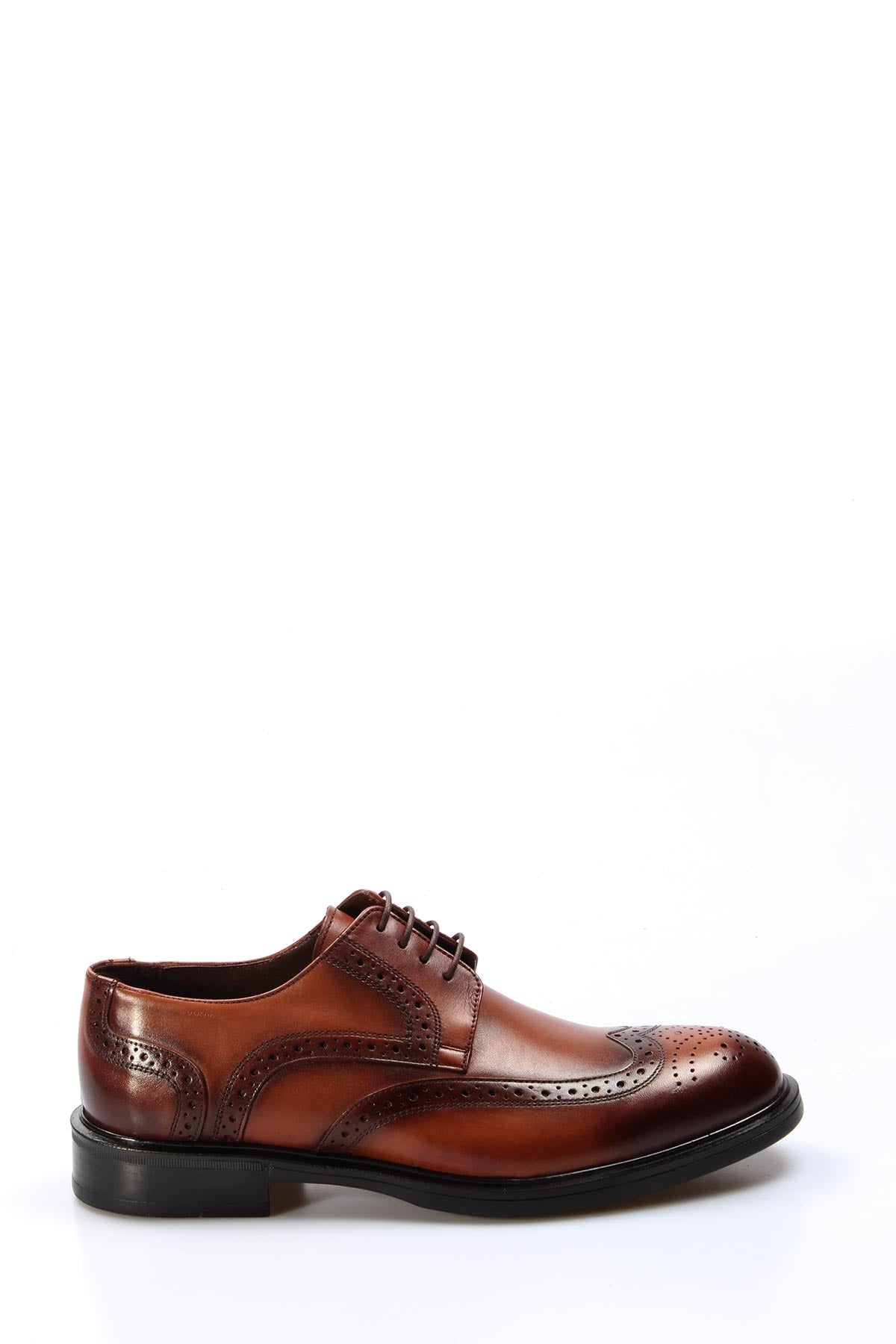 KOALA SYDNEY Men's Classic Brown Leather Brogue Shoes with Wingtip Detailing -