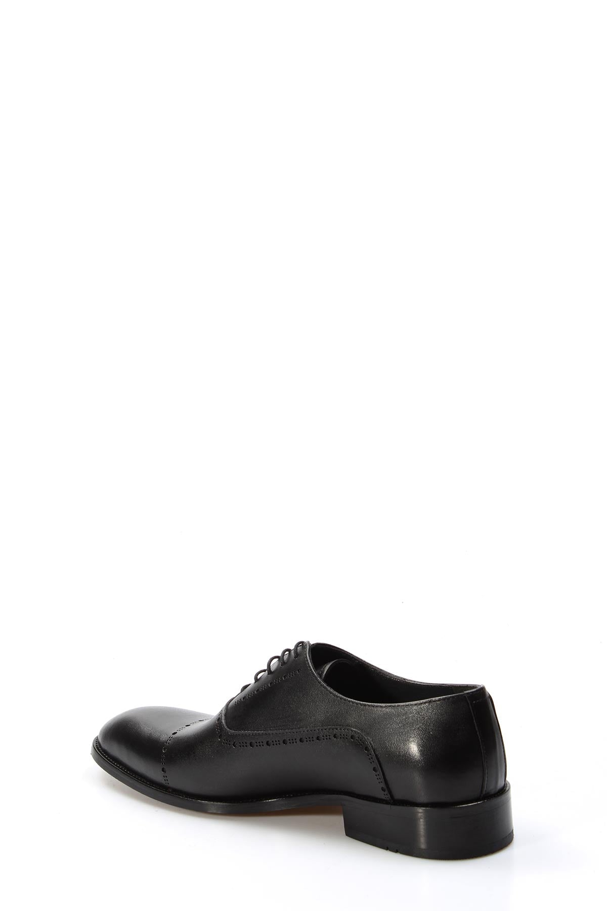KOALA SYDNEY Men's Black Leather Oxford Shoes with Brogue Detailing
