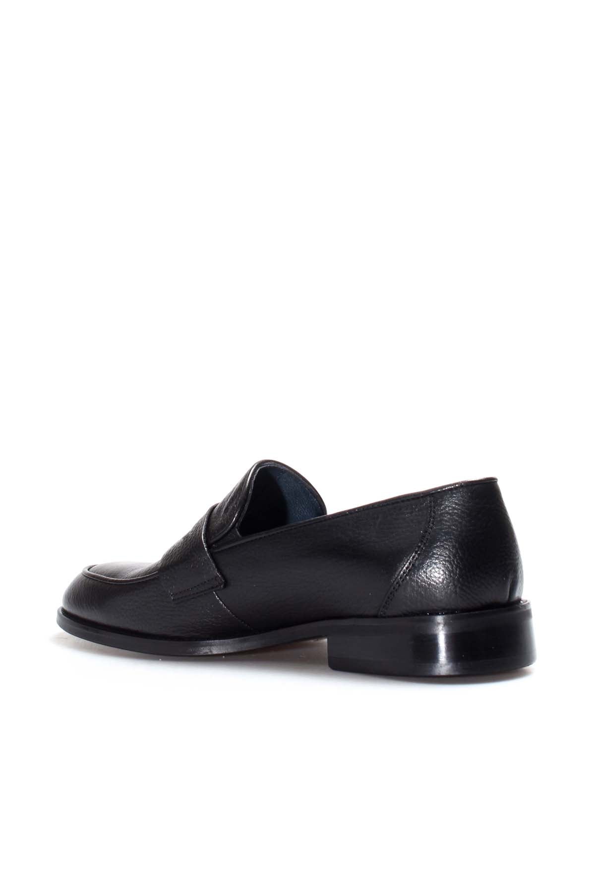 KOALA SYDNEY Black Textured Leather Loafers Wessi