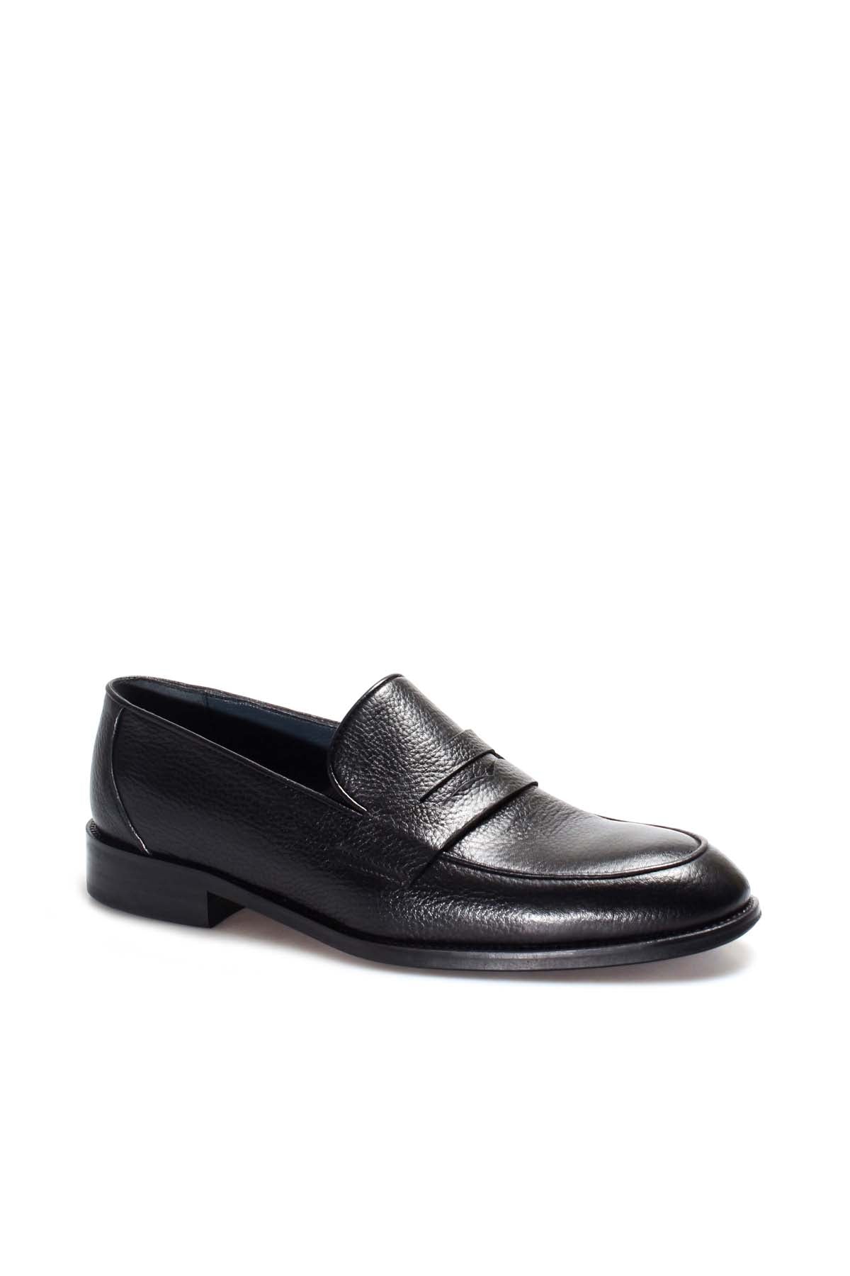 KOALA SYDNEY Black Textured Leather Loafers Wessi