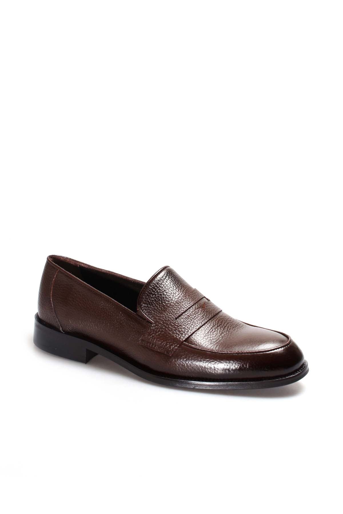 KOALA SYDNEY Men's Brown Leather Penny Loafers-Wessi