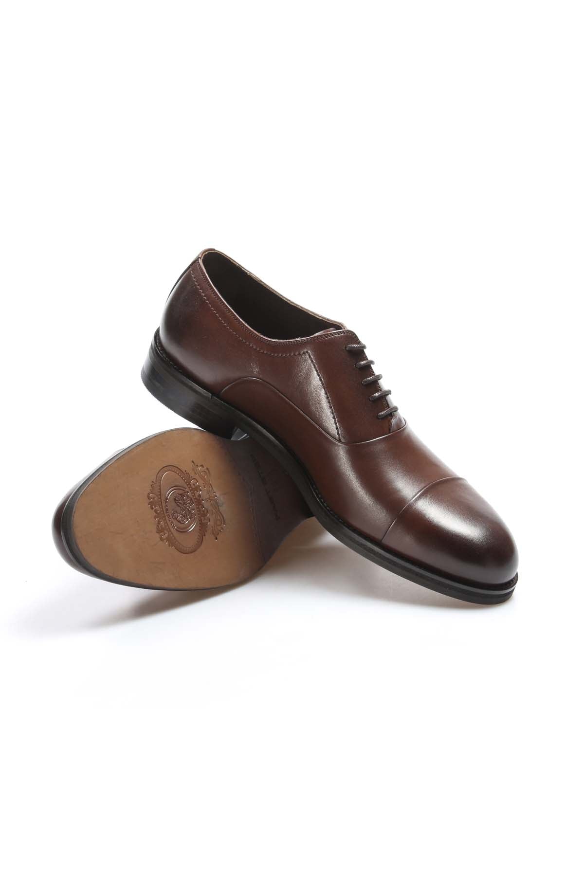 KOALA SYDNEY Men's Brown Leather Cap Toe Oxford Shoes