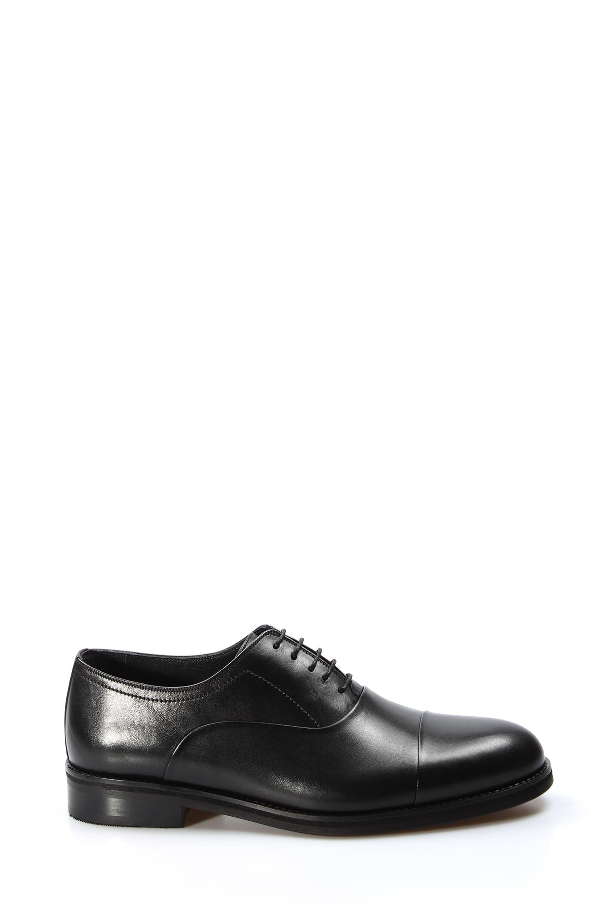 KOALA SYDNEY Men's Black Leather Cap-Toe Oxford Shoes