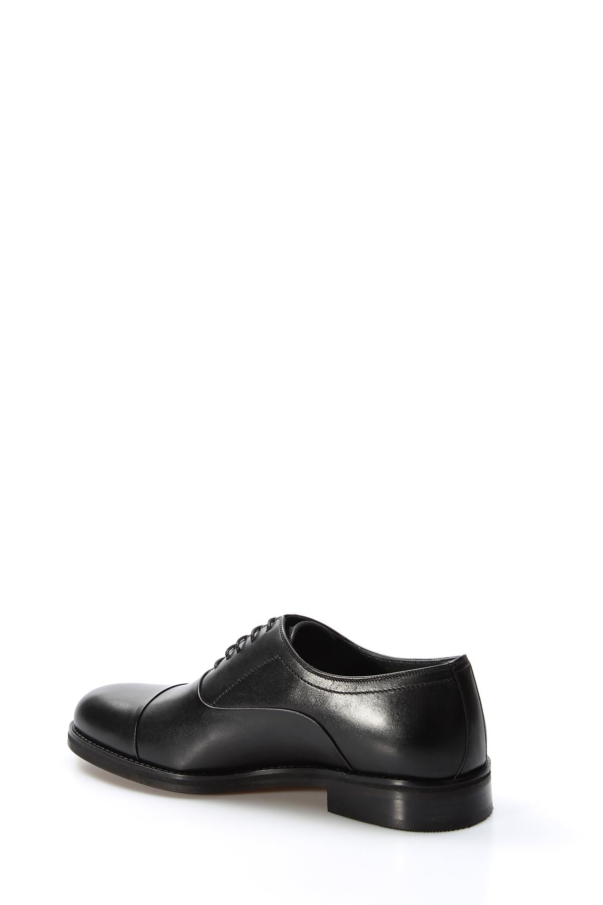 KOALA SYDNEY Men's Black Leather Cap-Toe Oxford Shoes