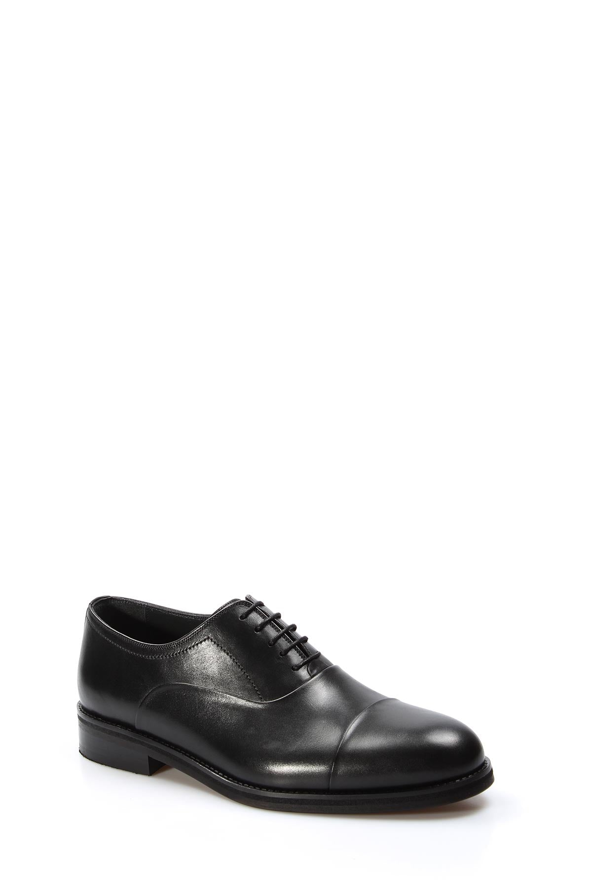 KOALA SYDNEY Men's Black Leather Cap-Toe Oxford Shoes
