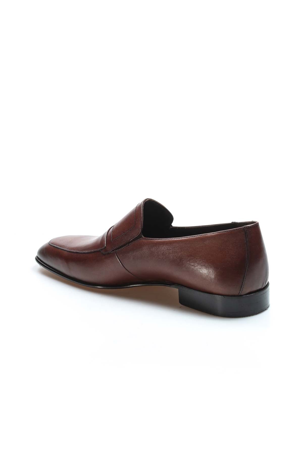 KOALA SYDNEY Men's Elegant Brown Leather Penny Loafers with Sleek Stitching