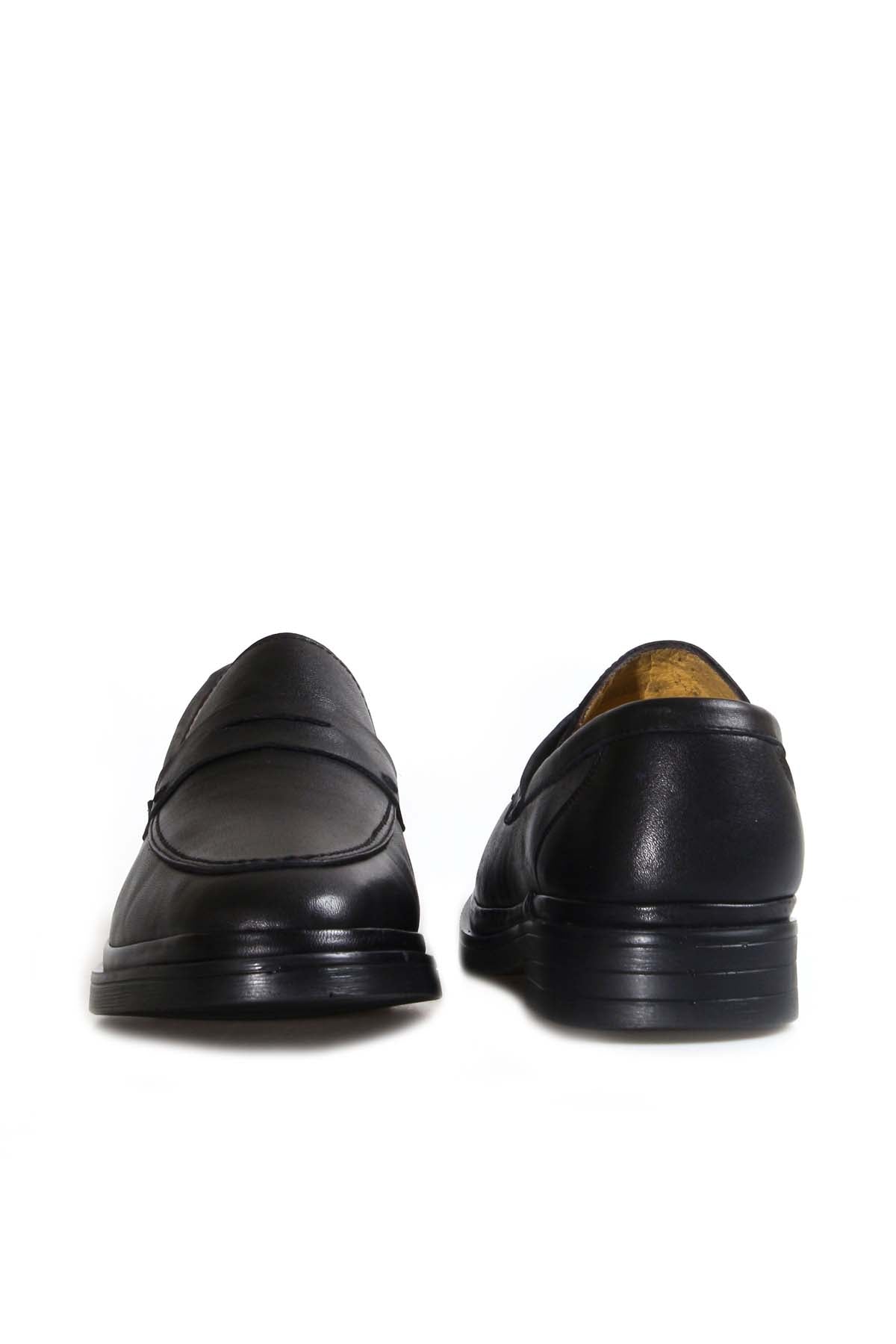 KOALA SYDNEY Men's Black Leather Penny Loafers with Cushioned Insole