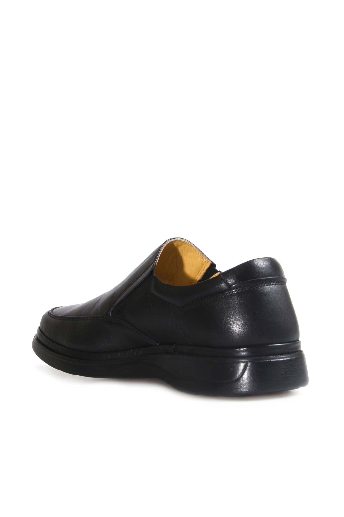 KOALA SYDNEY Men's Black Leather Slip-On Shoes with Cushioned Sole