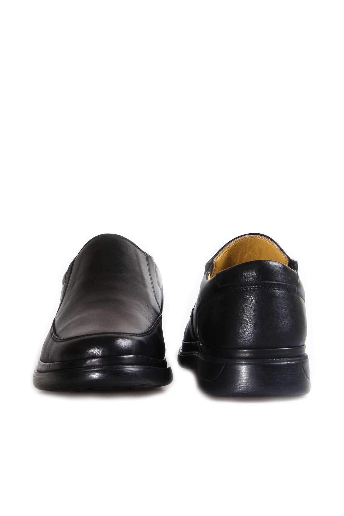 KOALA SYDNEY Men's Black Leather Slip-On Shoes with Cushioned Sole