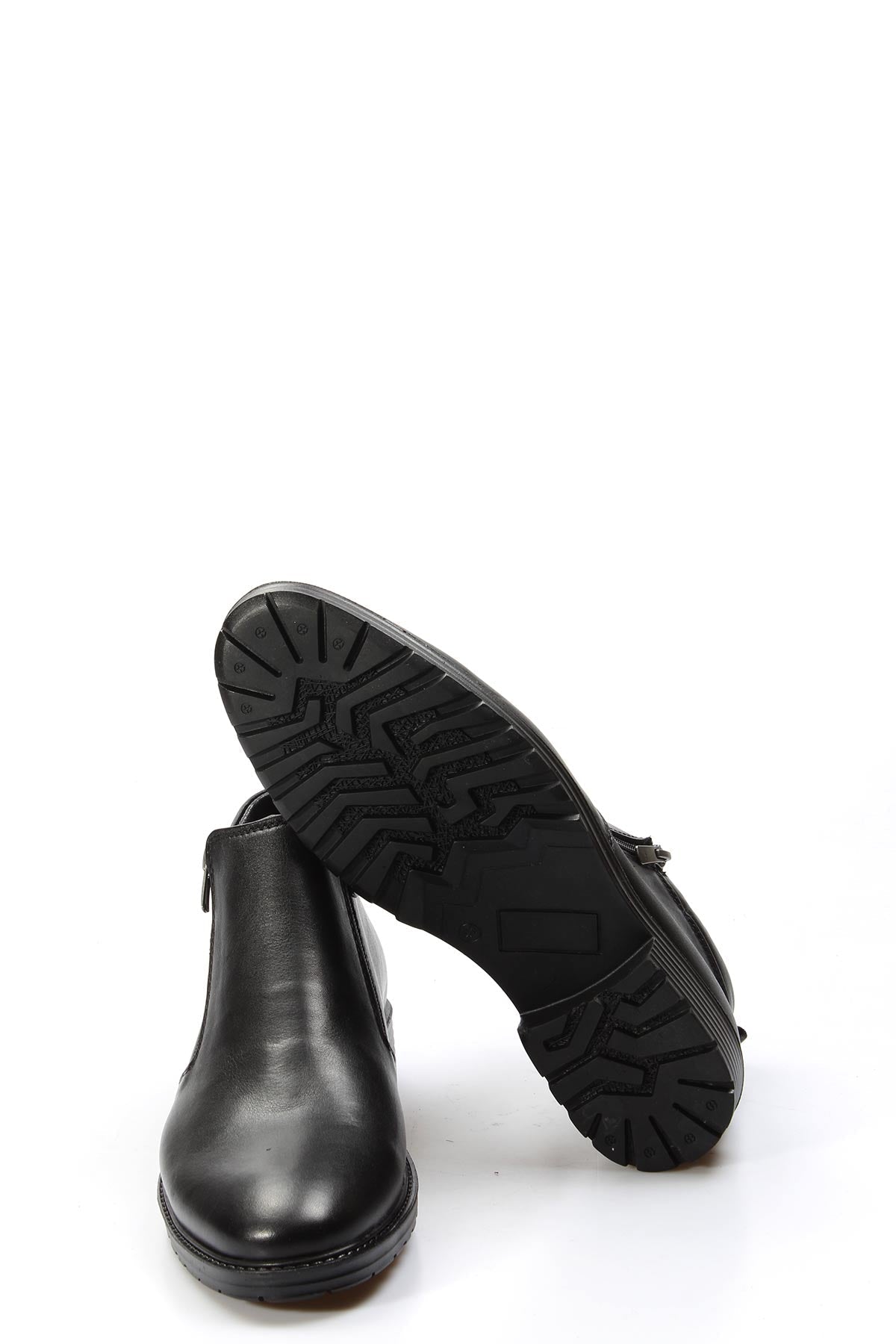 KOALA SYDNEY Men's Black Leather Zip Ankle Boots-Wessi
