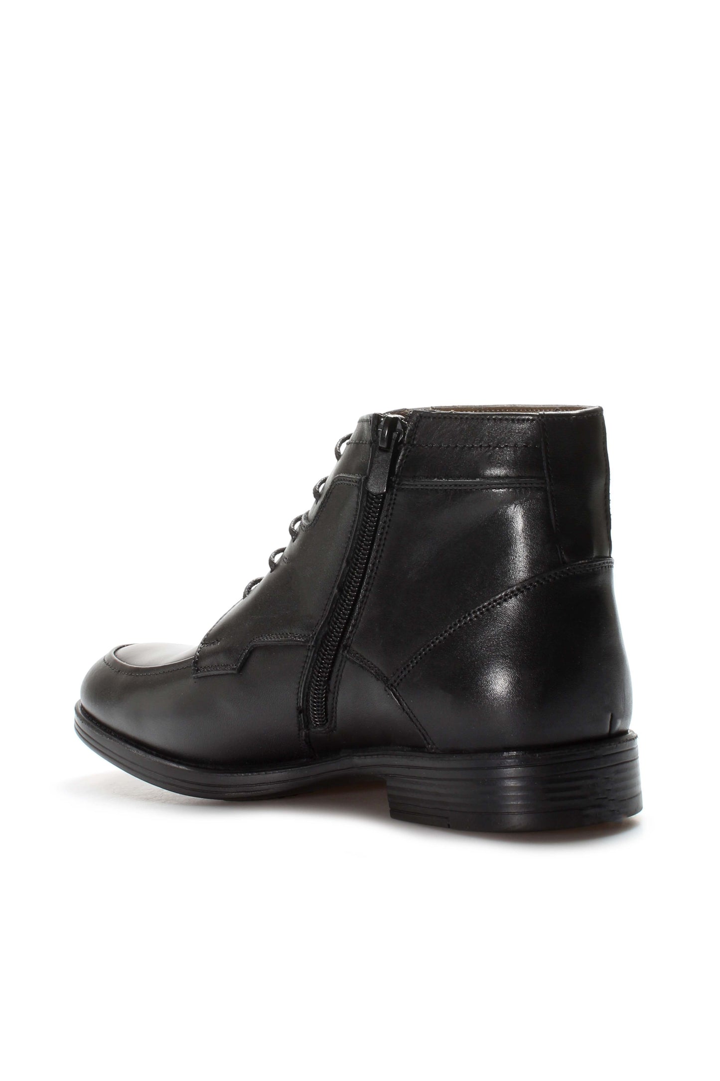 KOALA SYDNEY Men's Black Leather Ankle Boots with Lace-Up Design