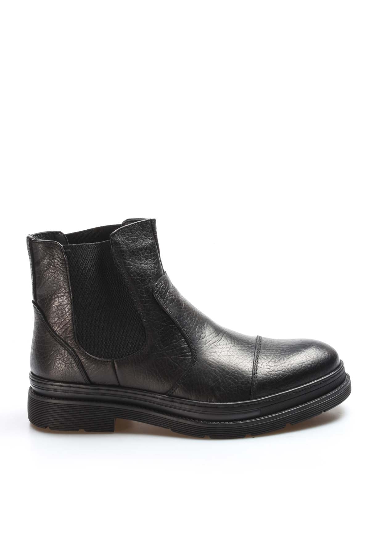 KOALA SYDNEY Men's Black Leather Chelsea Boots with Elastic Gussets