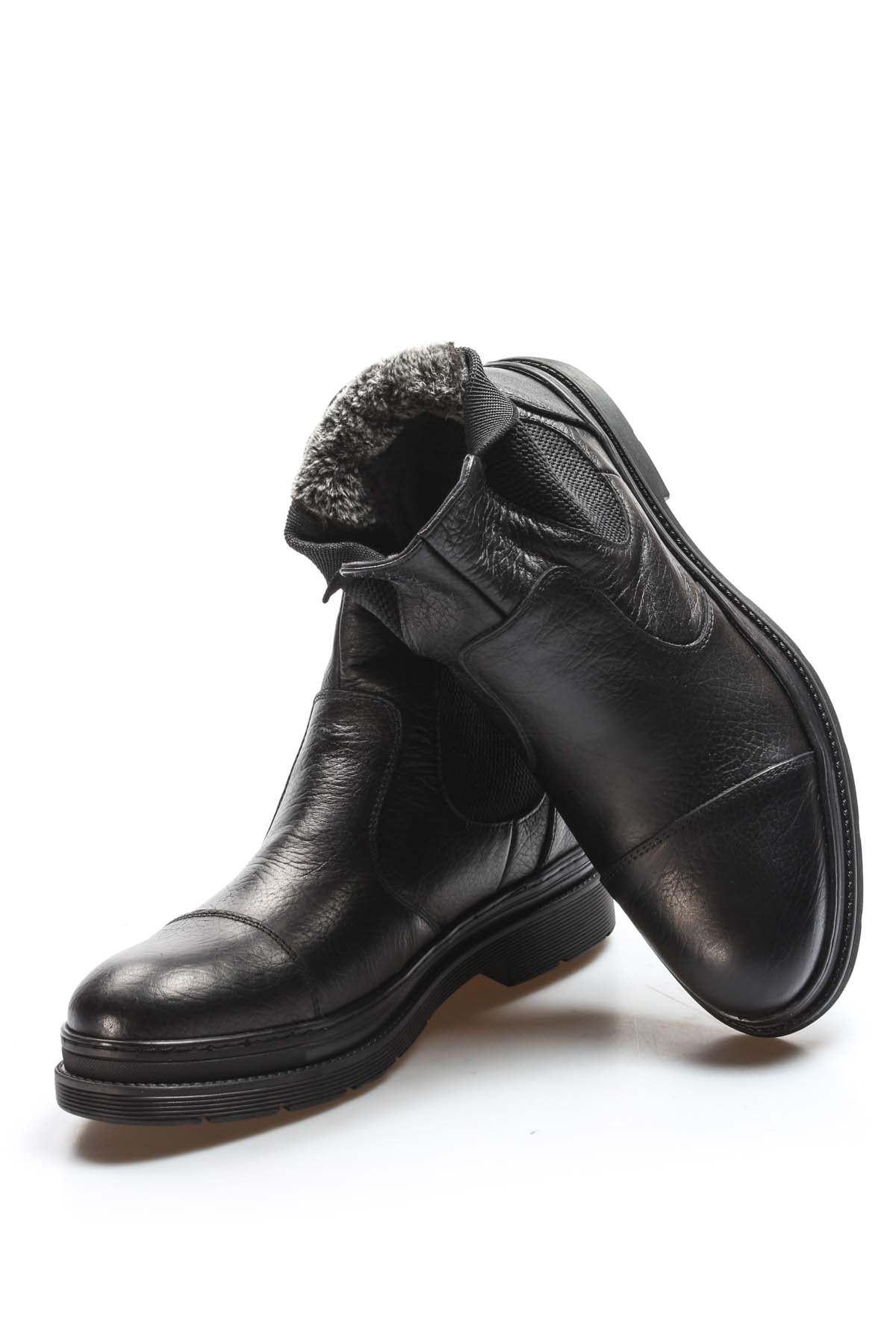 KOALA SYDNEY Men's Black Leather Chelsea Boots with Elastic Gussets