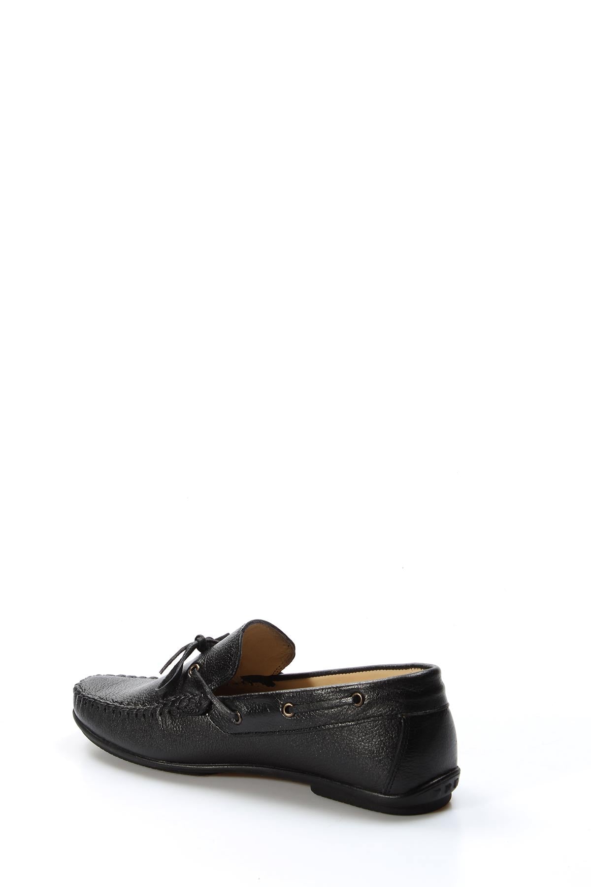 KOALA SYDNEY Men's Black Leather Loafers with Stylish Embellishments