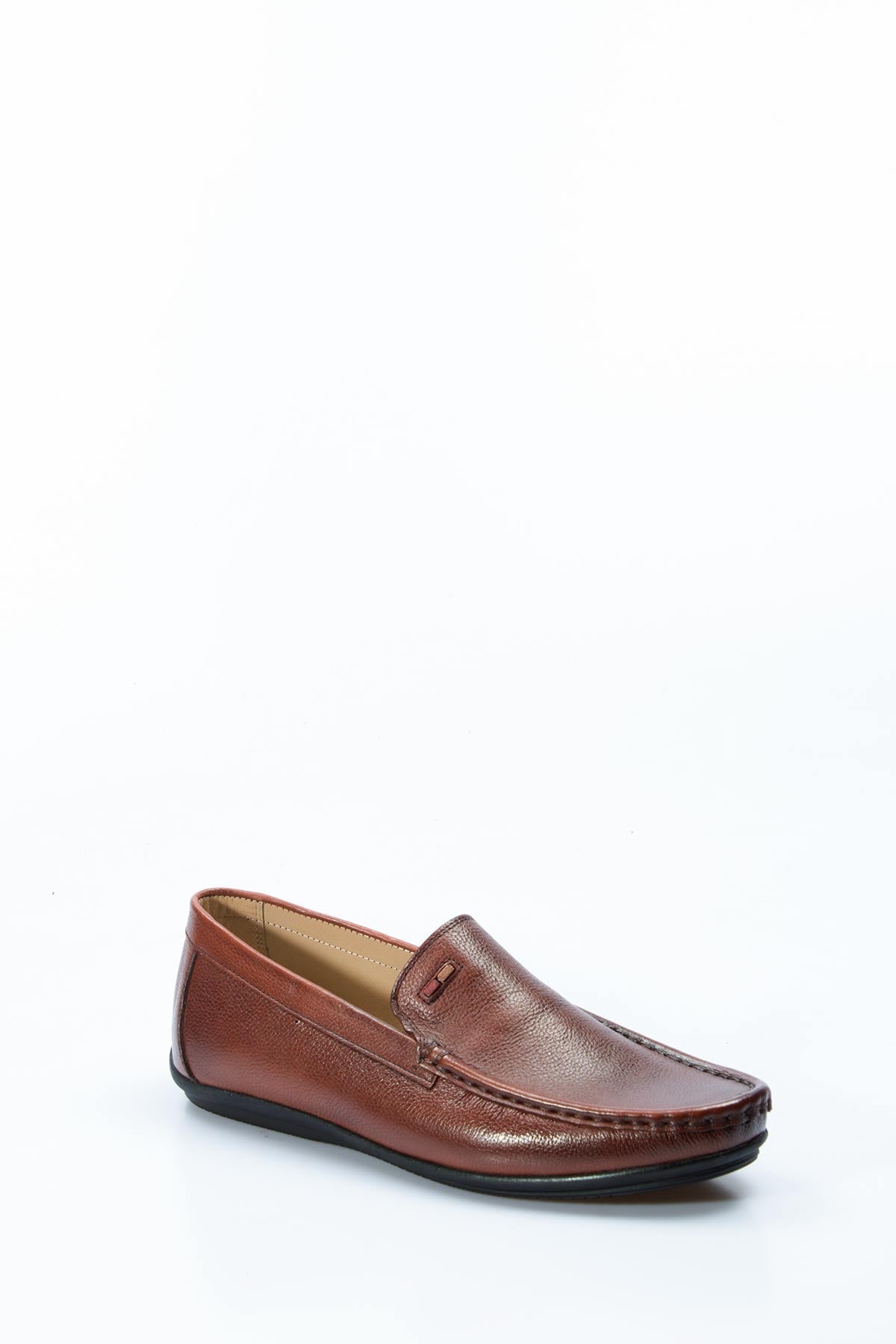 KOALA SYDNEY Men's Brown Leather Loafers with Subtle Stitching and Sleek Design
