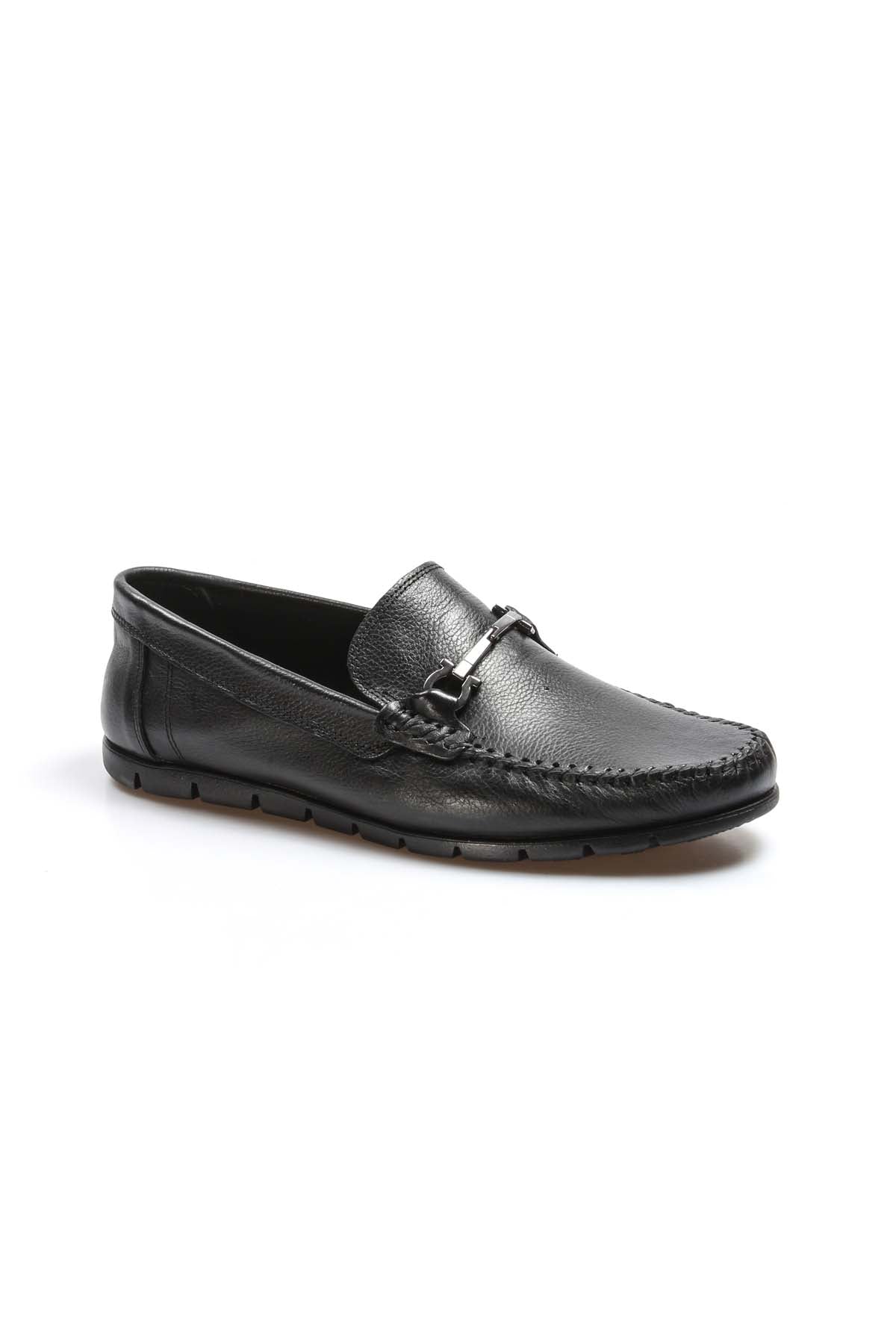 KOALA SYDNEY Men's Black Leather Loafers-Wessi