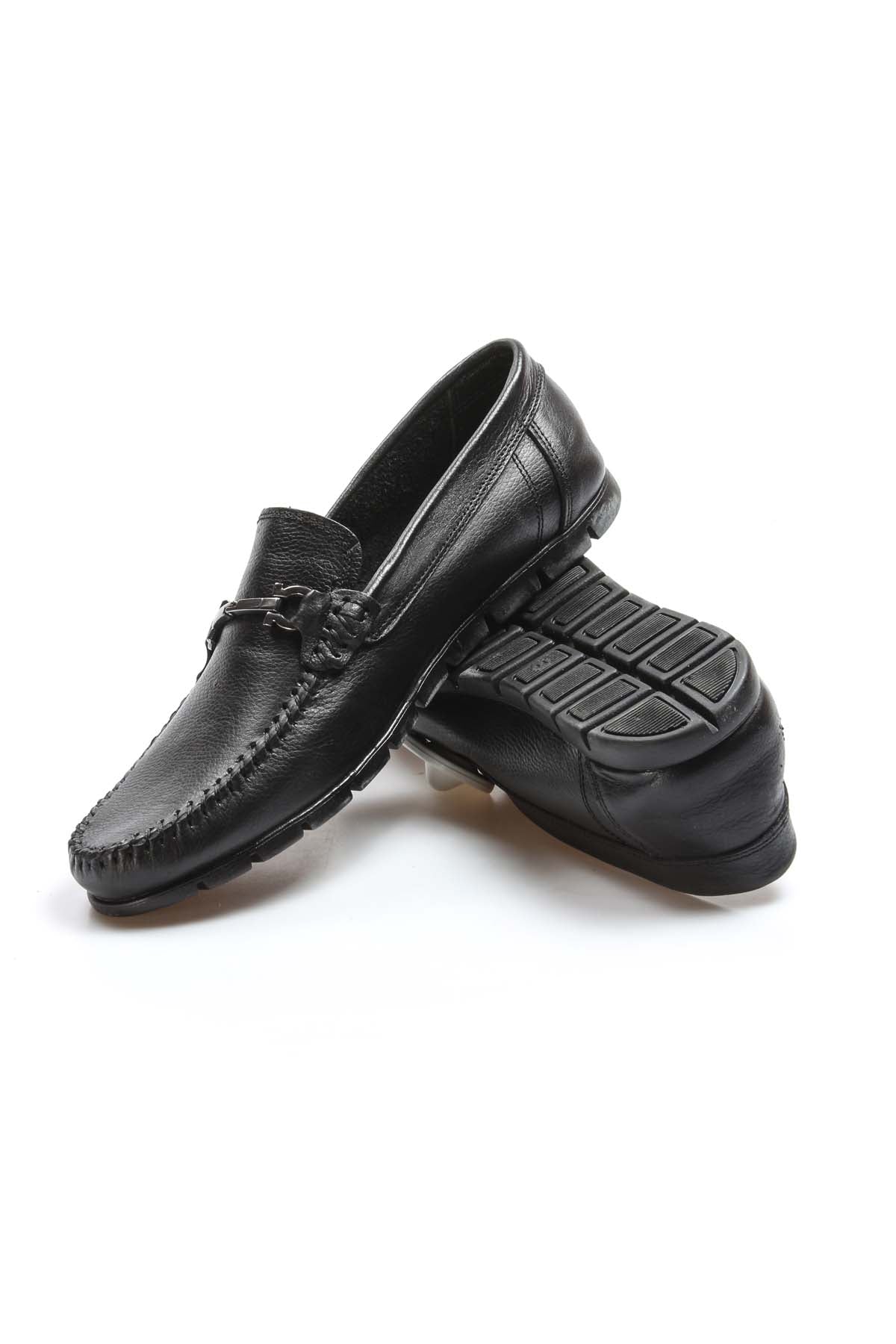KOALA SYDNEY Men's Black Leather Loafers-Wessi
