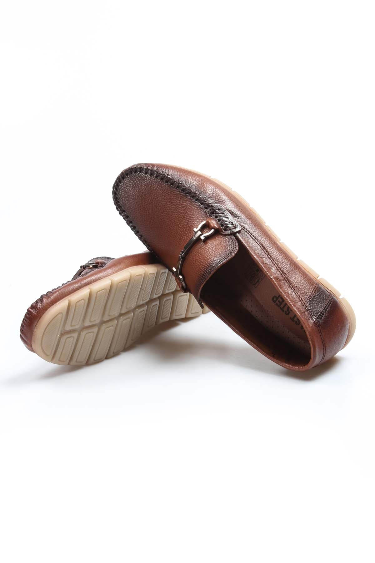 KOALA SYDNEY Men's Brown Leather Bit Loafers-Wessi