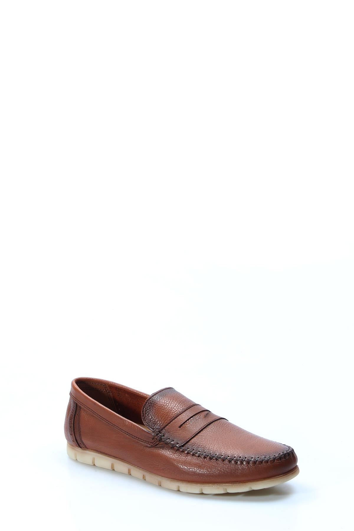 KOALA SYDNEY Men's Brown Leather Loafers with Light Sole