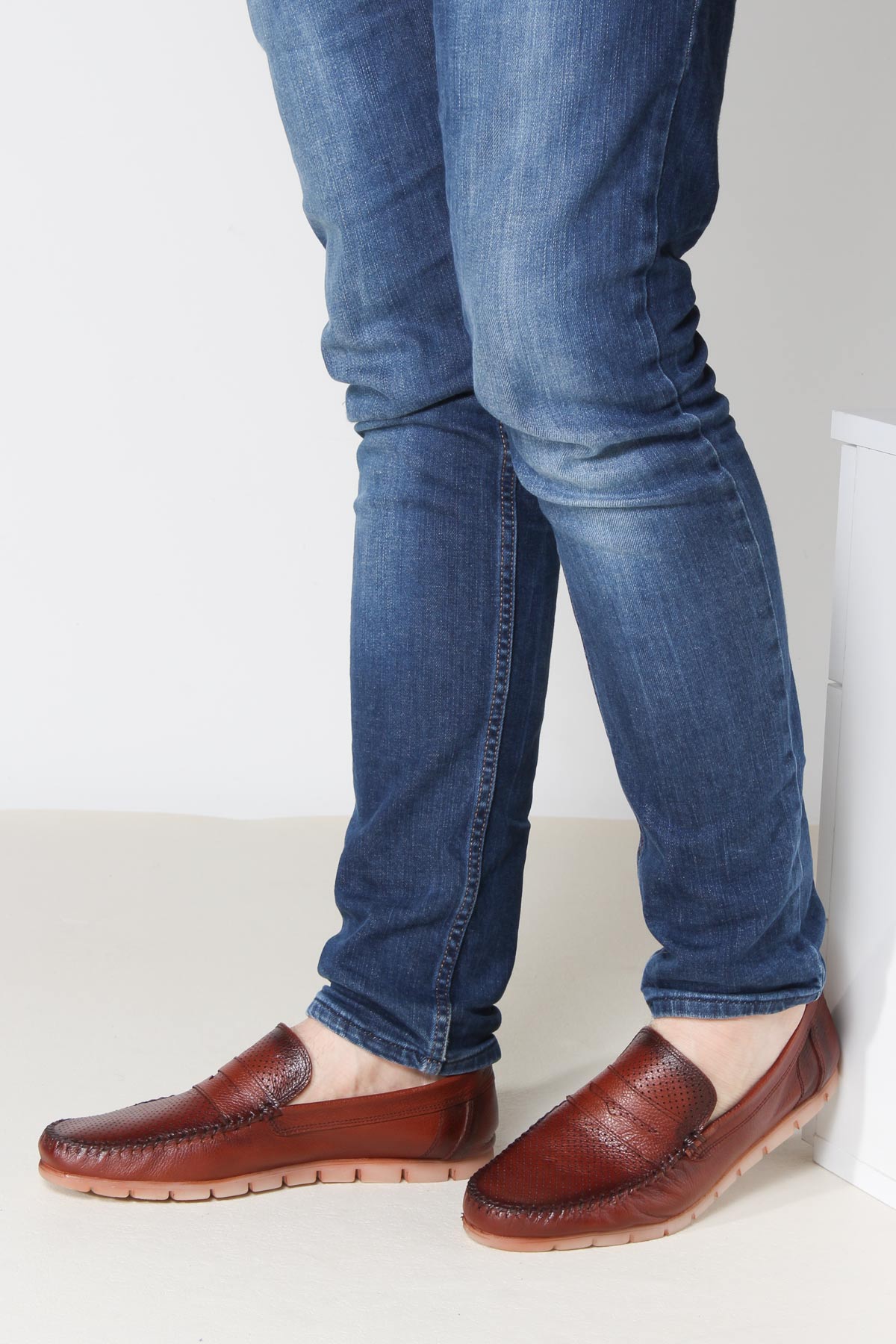 KOALA SYDNEY Men's Brown Leather Casual Loafers-Wessi