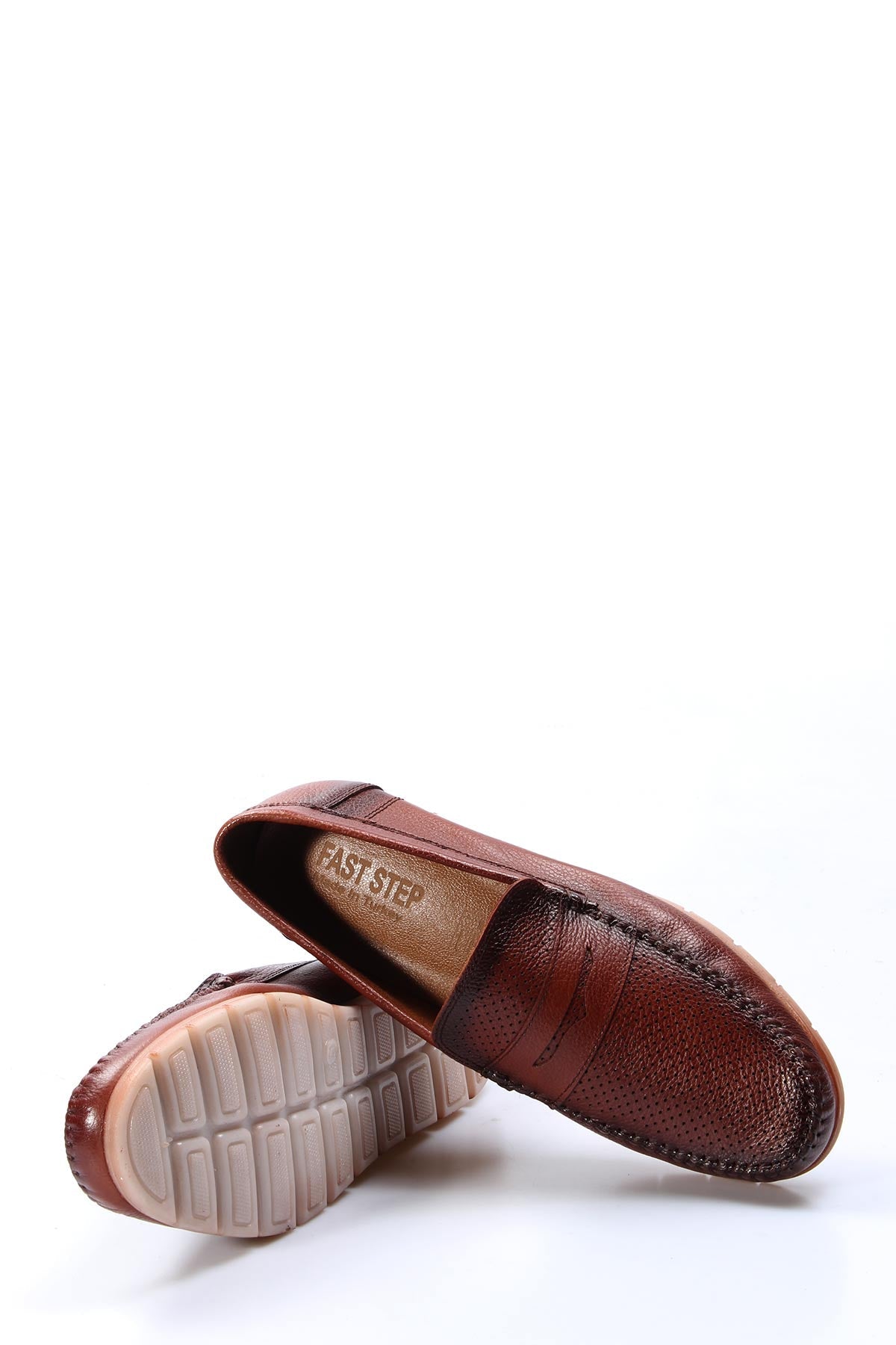 KOALA SYDNEY Men's Brown Leather Casual Loafers-Wessi