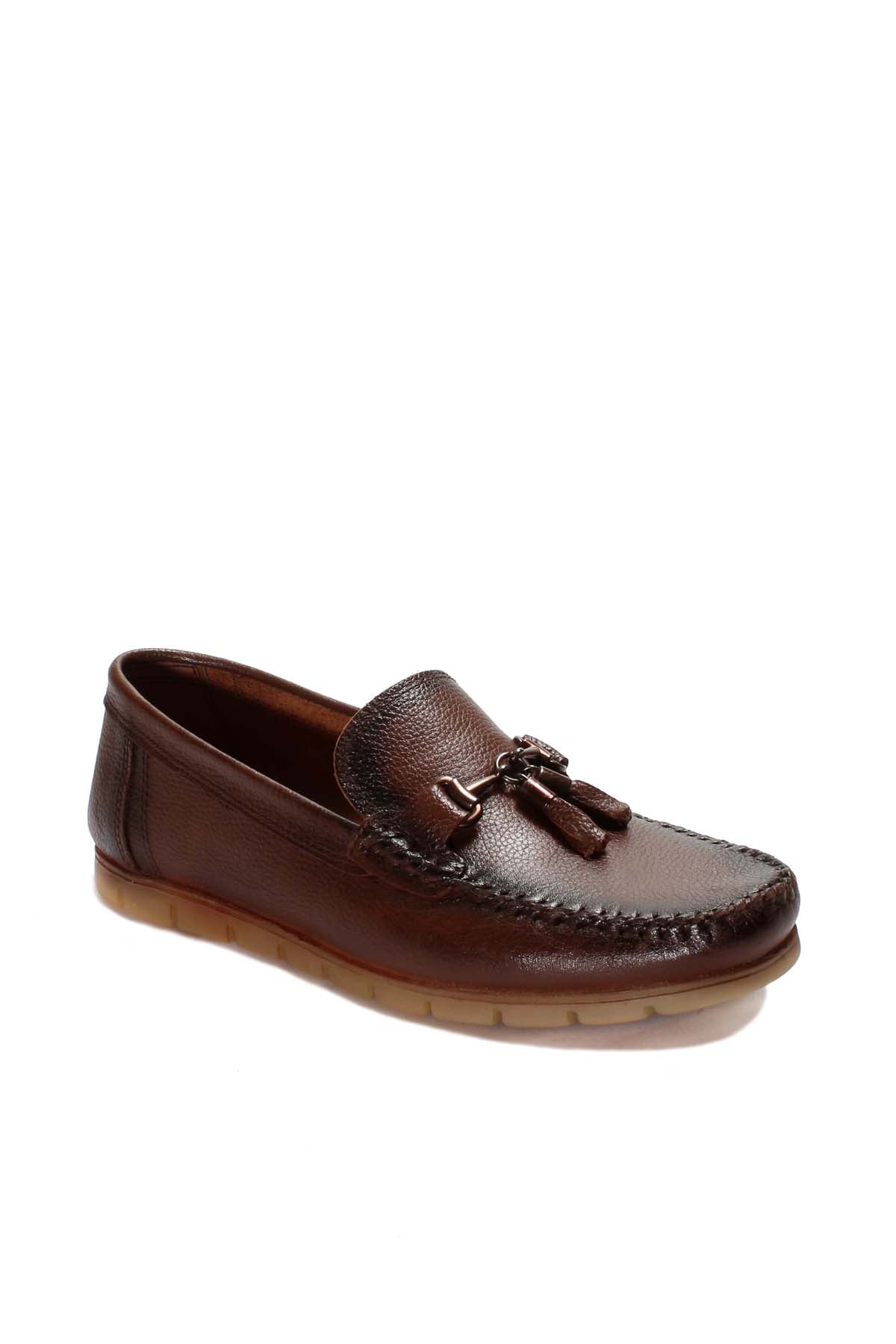 KOALA SYDNEY Men's Brown Leather Tassel Loafers