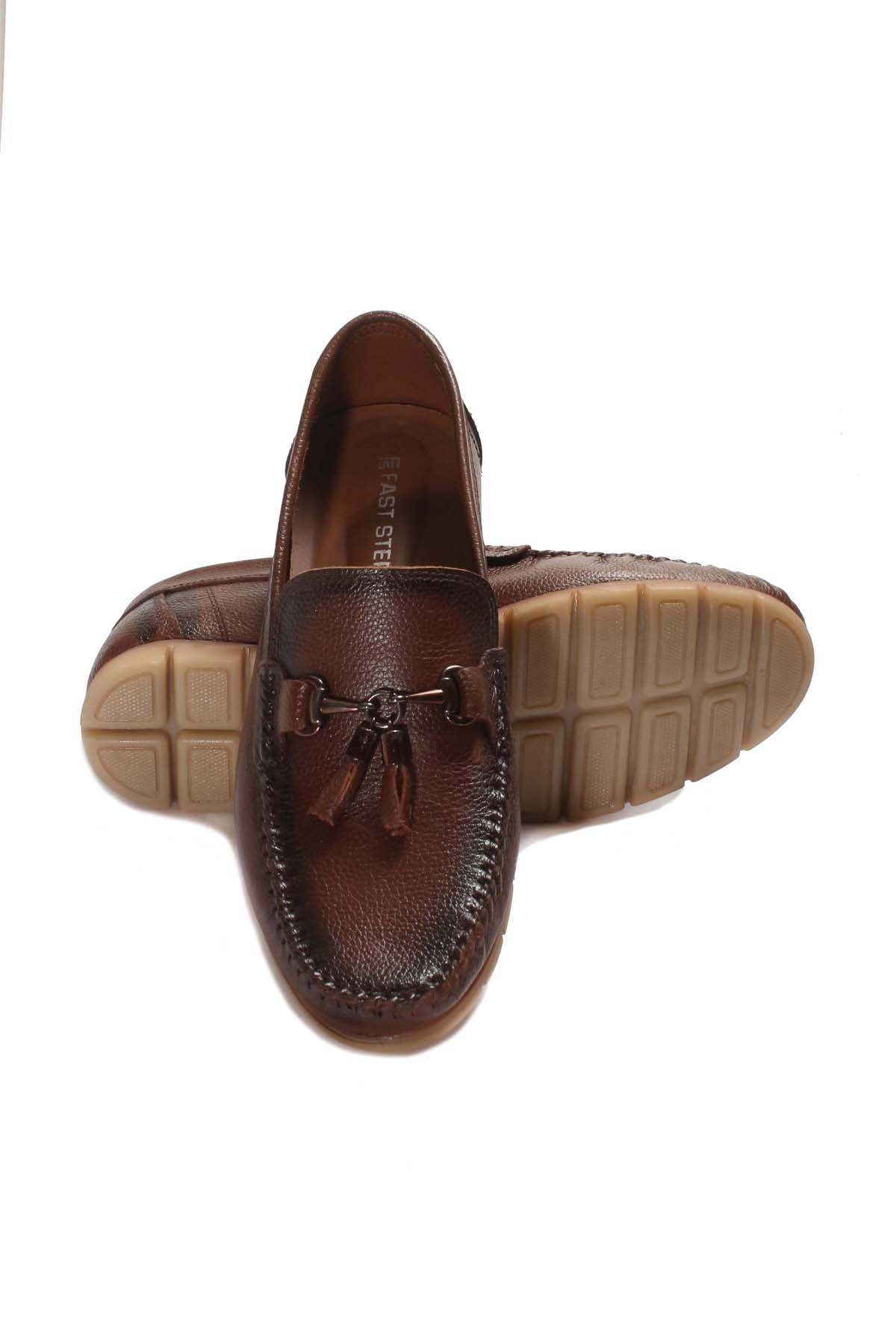 KOALA SYDNEY Men's Brown Leather Tassel Loafers