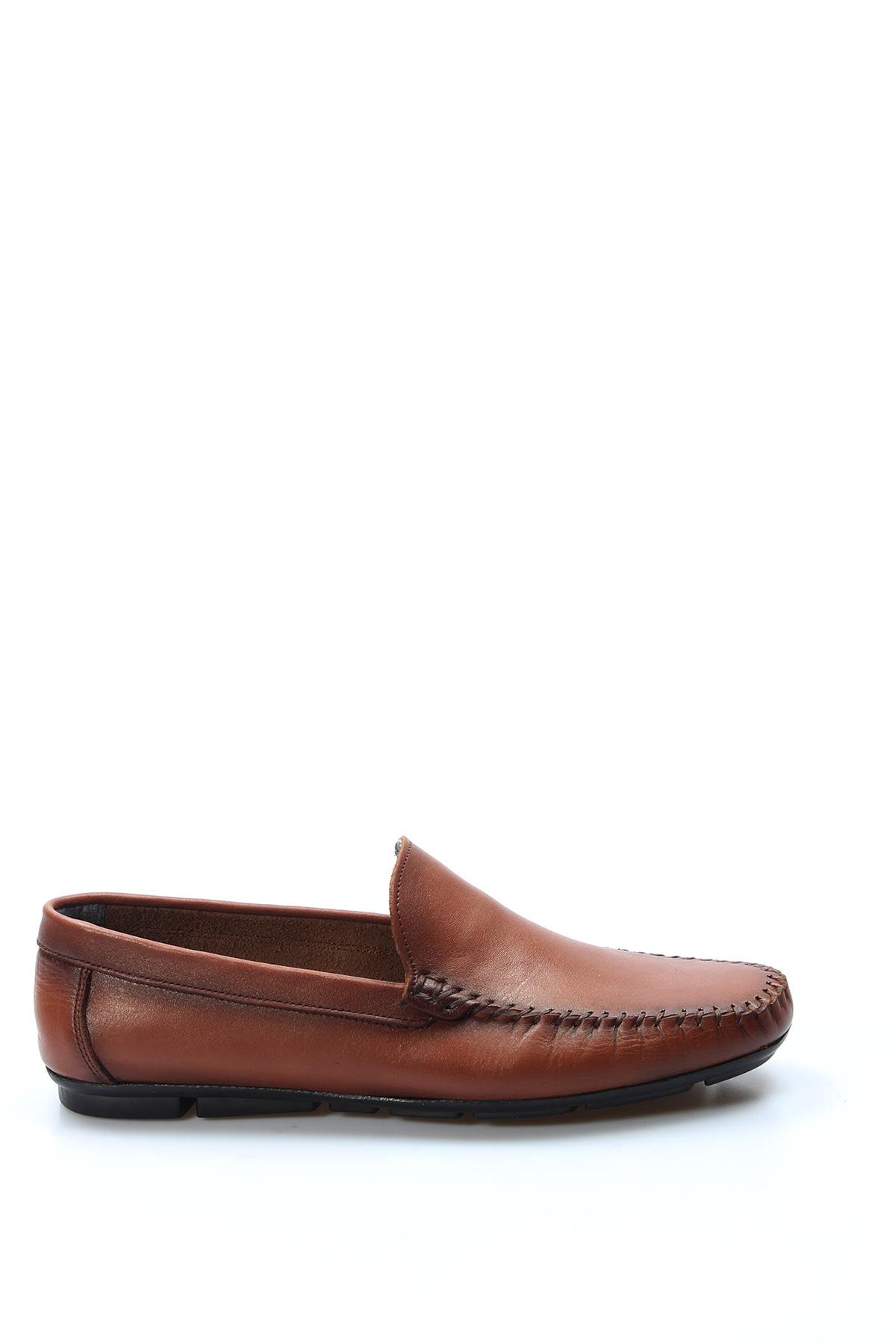 KOALA SYDNEY Men's Tan Leather Slip-On Loafers with Hand-Stitched Detailing