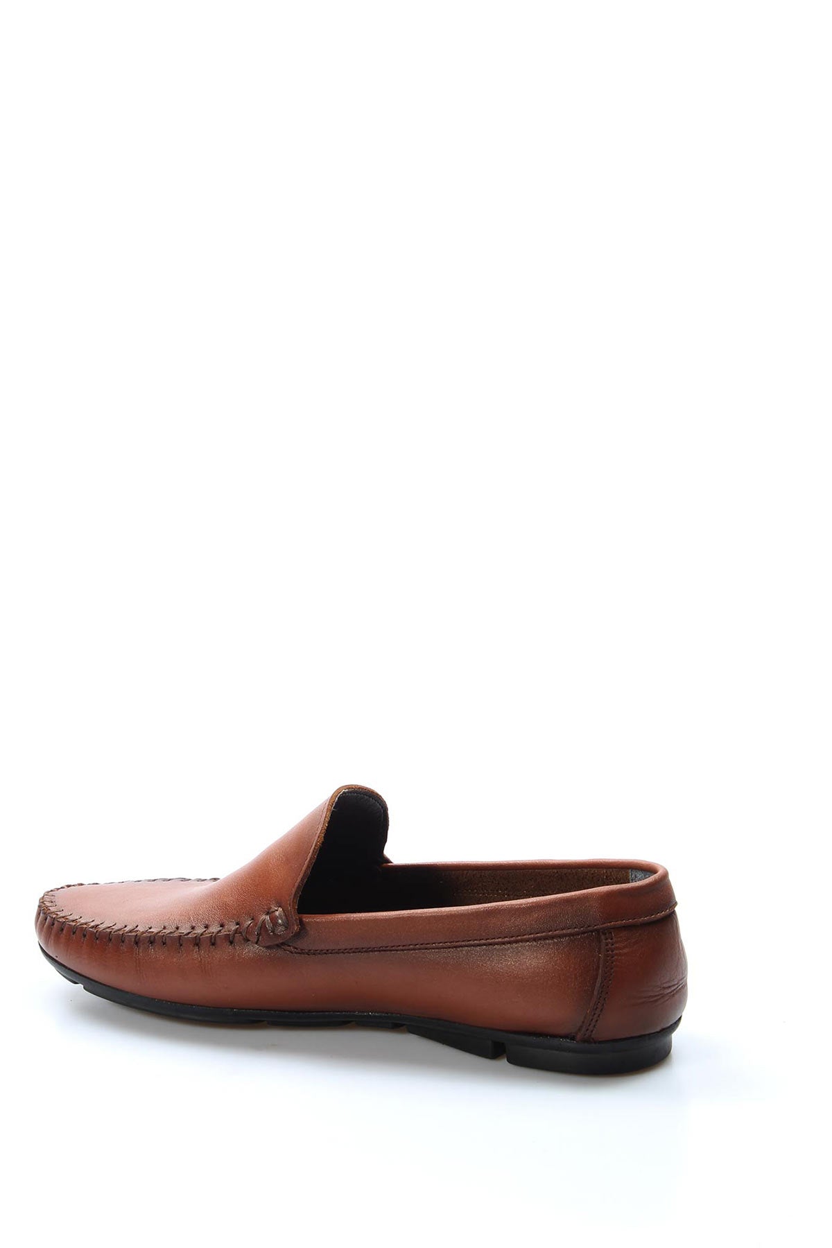 KOALA SYDNEY Men's Tan Leather Slip-On Loafers with Hand-Stitched Detailing