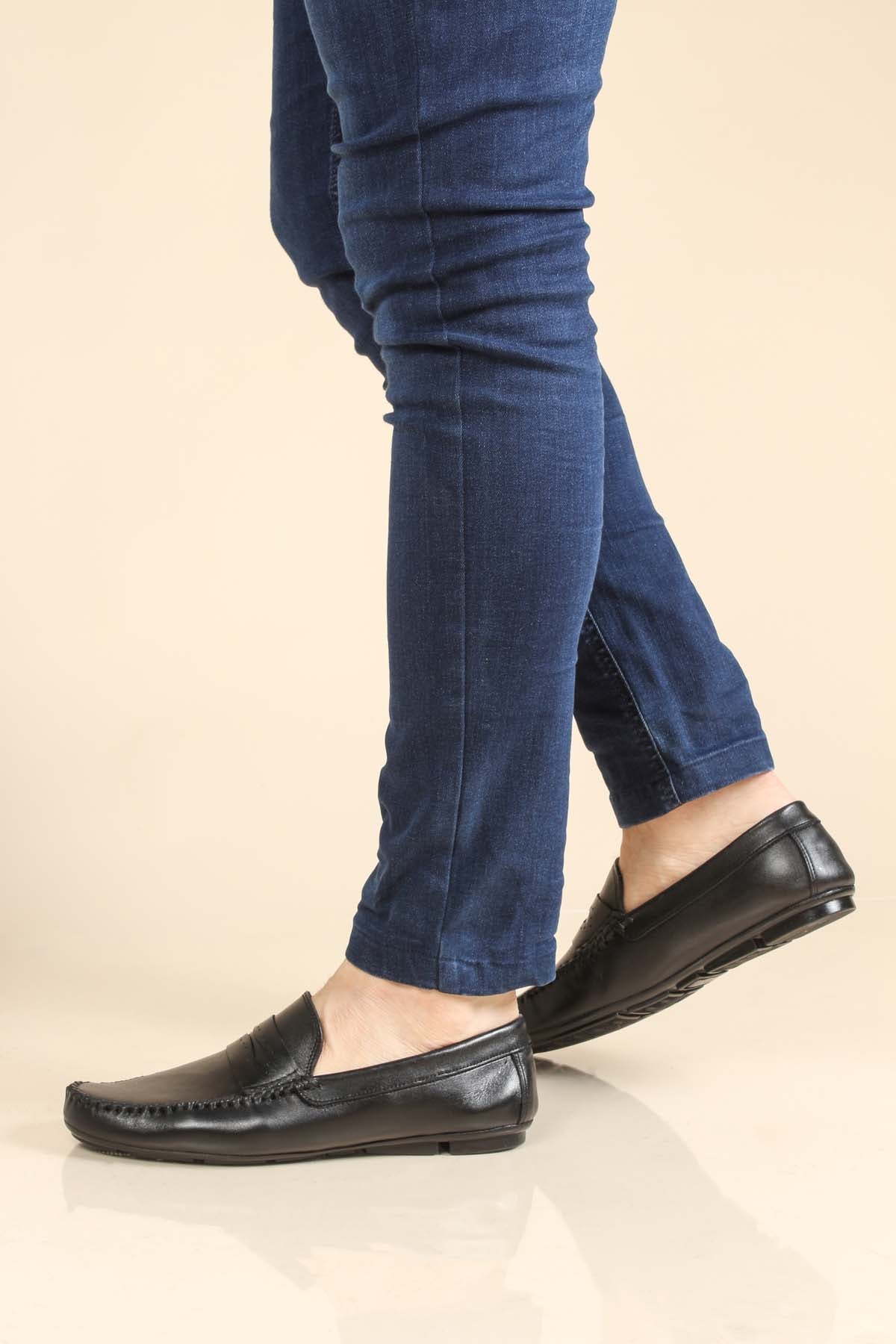 KOALA SYDNEY Men's Classic Black Leather Loafers