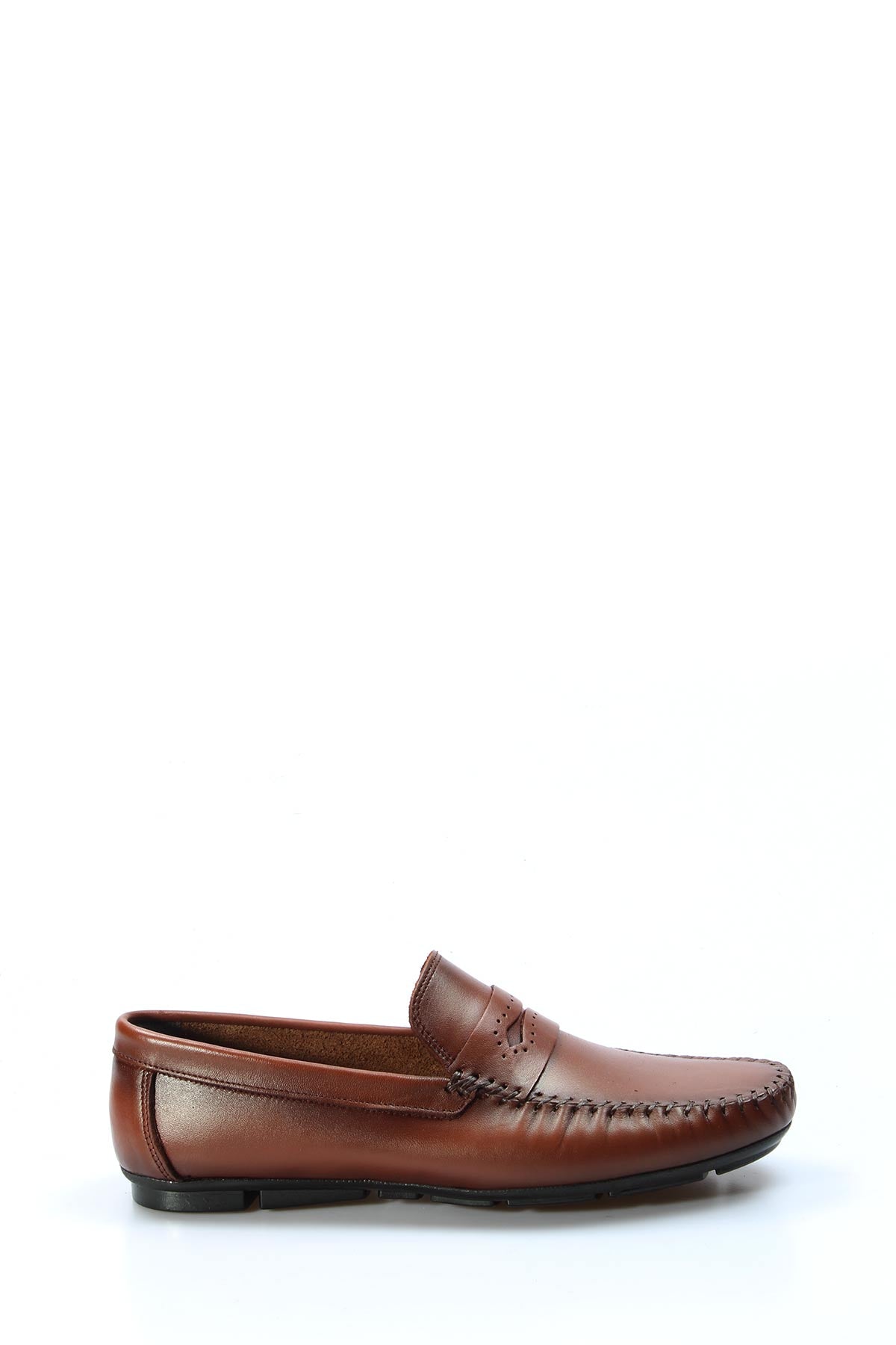 KOALA SYDNEY Men's Brown Leather Loafers with Hand-Stitched Detailing