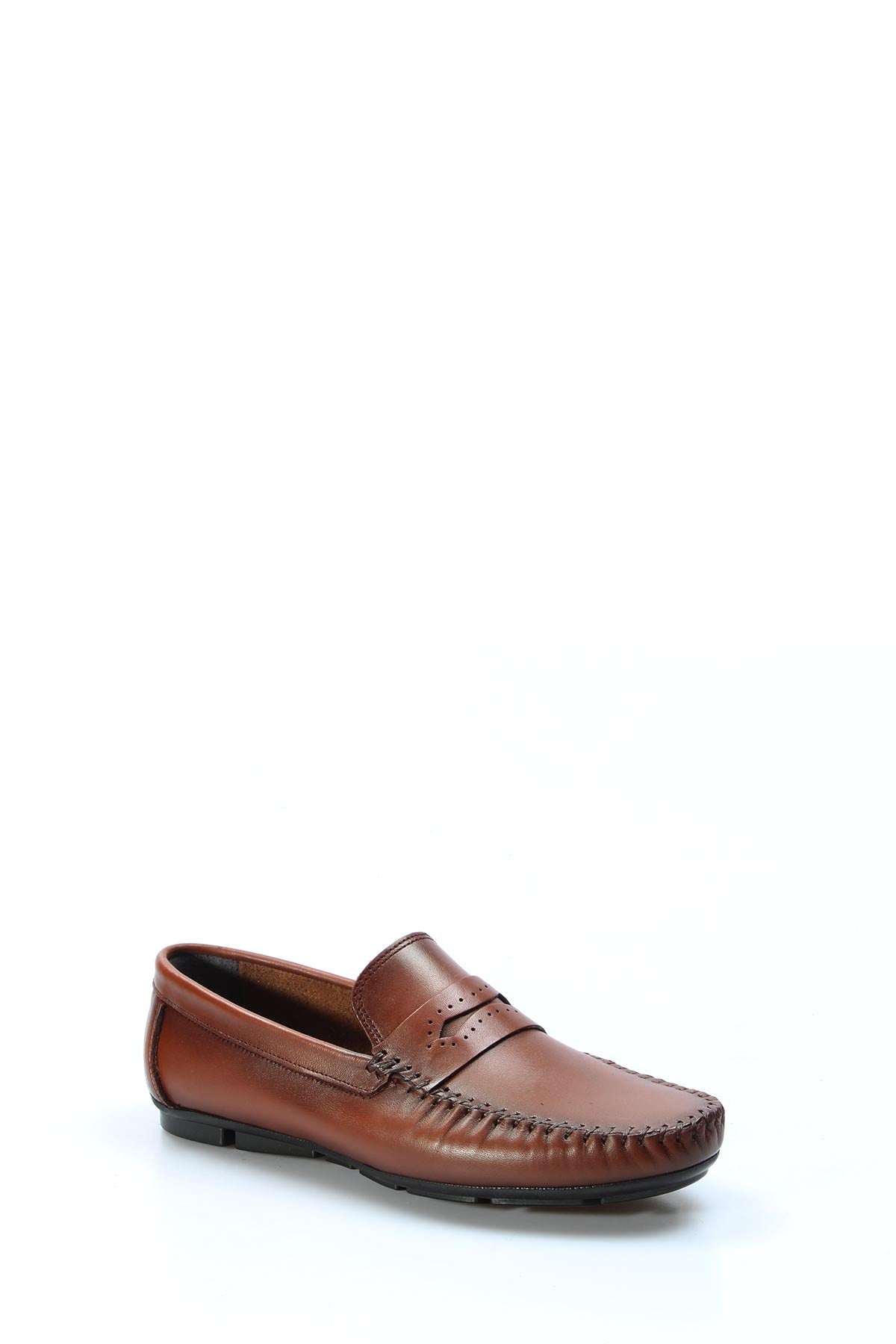 KOALA SYDNEY Men's Brown Leather Loafers with Hand-Stitched Detailing