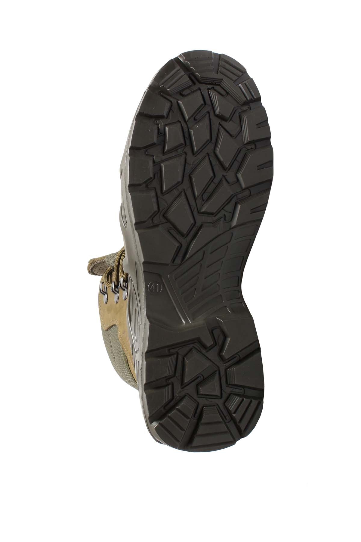 Men's Olive Green Tactical Combat Boots with Rugged Sole